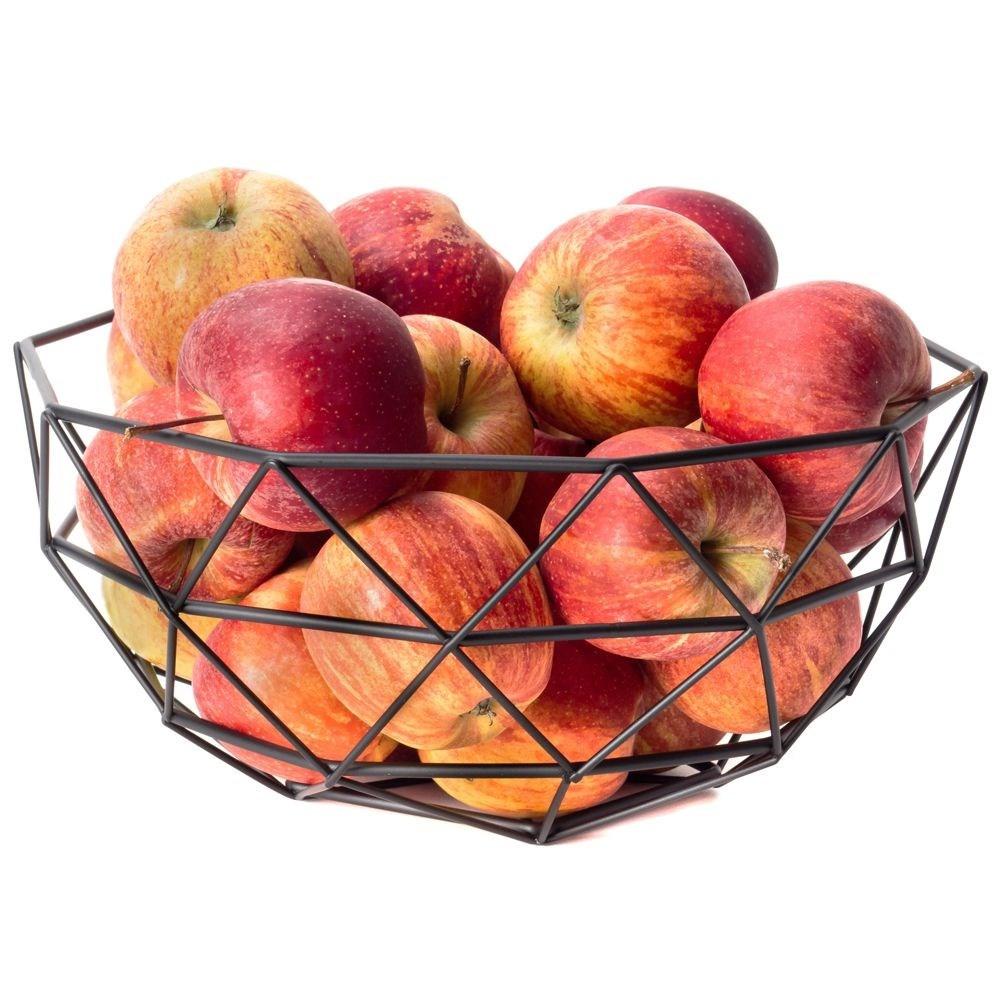 B2X Schwarzer Obstkorb LOFT für Obst, Gemüse und Kleinigkeiten