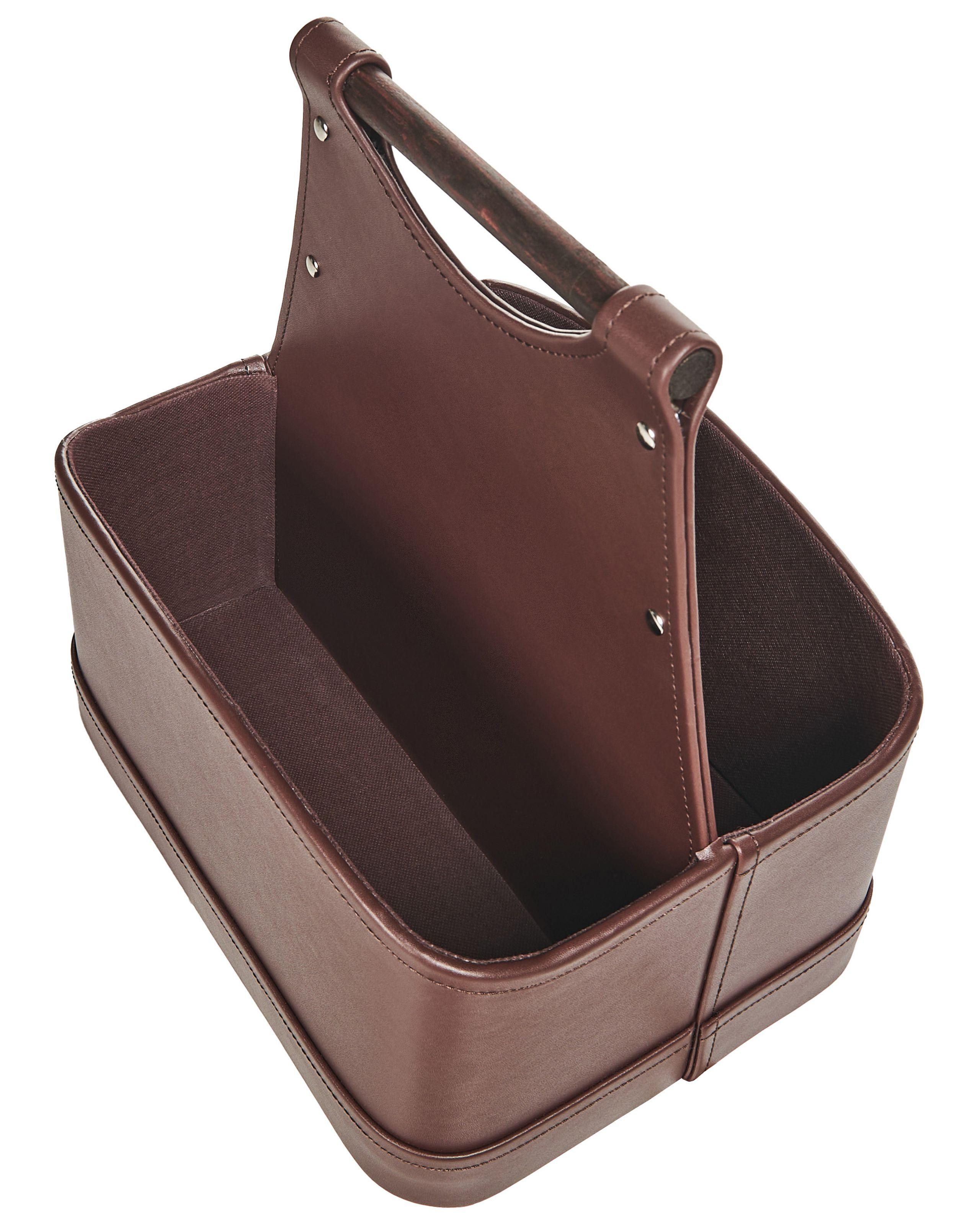 Beliani Korb, Büroaccessoires aus Kunstleder Rustikal URUK