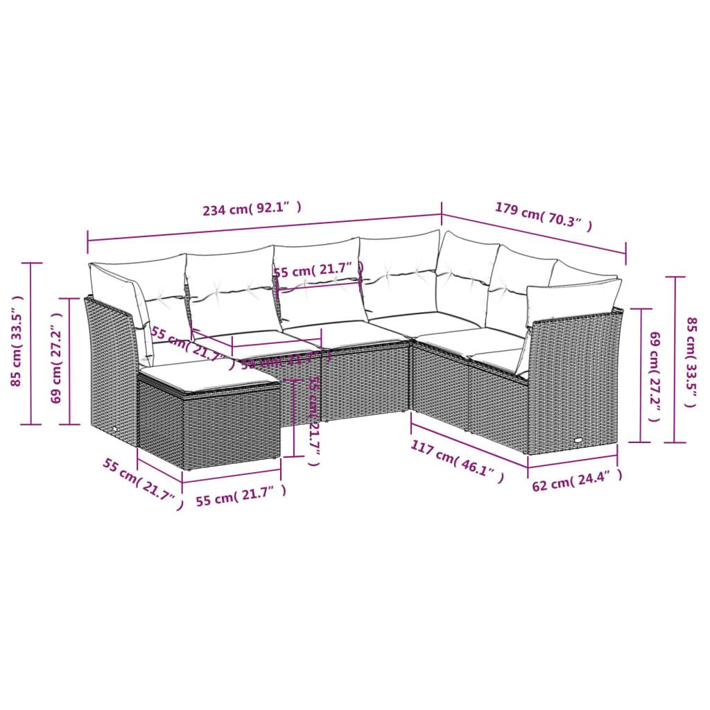 VidaXL Garten sofagarnitur poly-rattan