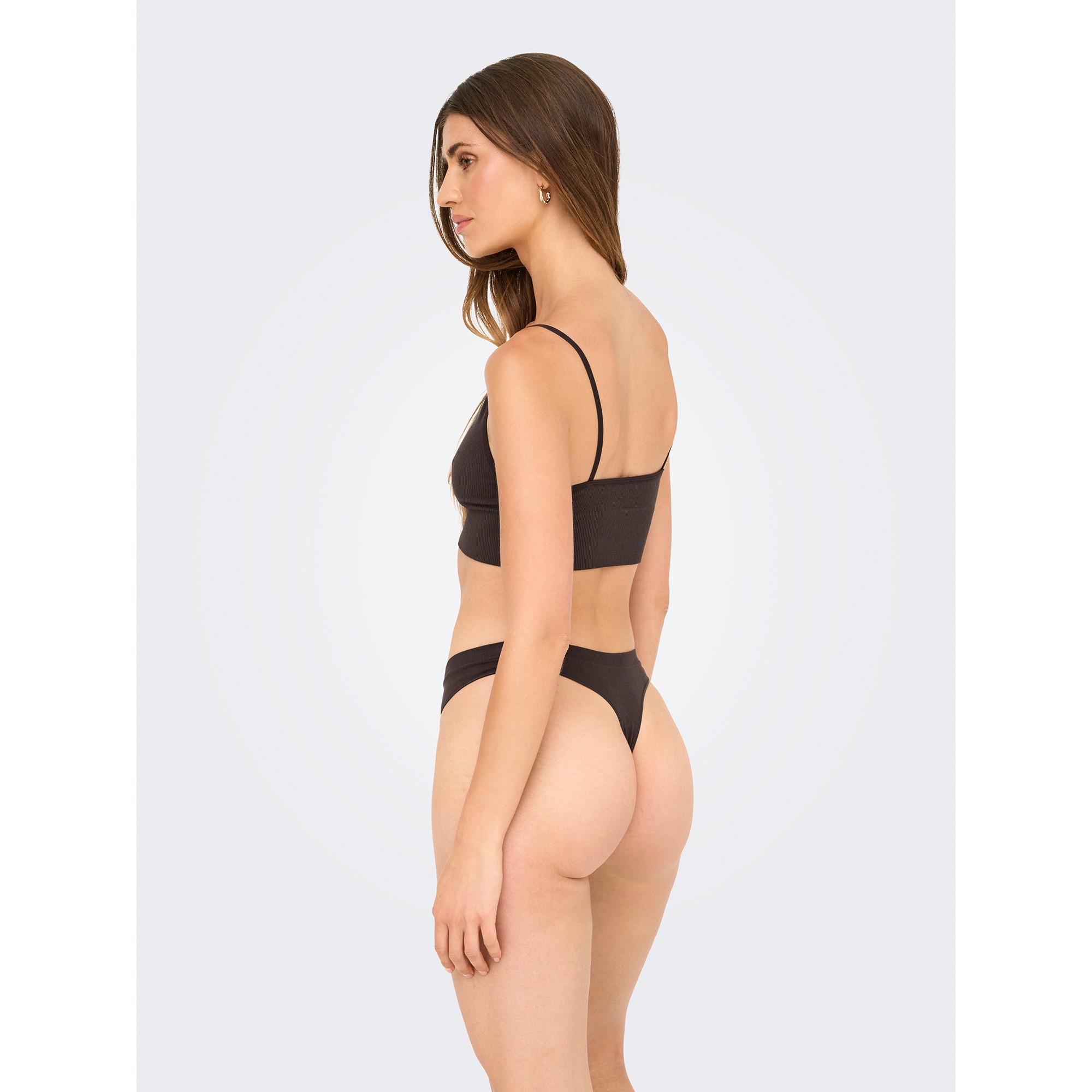 Only Lingerie Vicky Rib Sless Thong 3-Pack Triopack, String