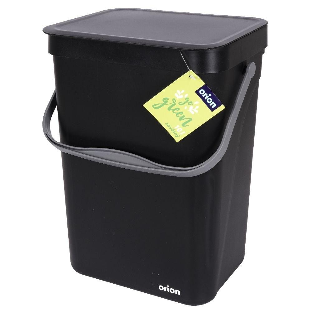 Orion Wandmontierter 10-Liter-Mülleimer mit Deckel und Griff