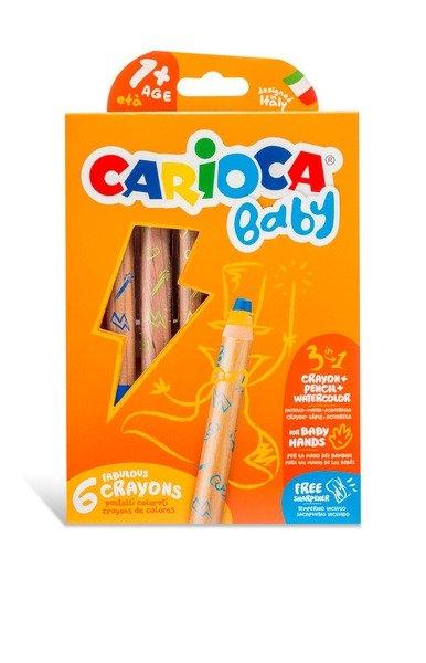 CARIOCA CARIOCA Wachsmalstifte Baby 3 in 1, 6 Stück