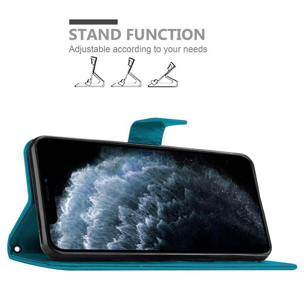 Cadorabo Hülle für Apple iPhone 11 PRO MAX Blumen Design Magnetverschluss
