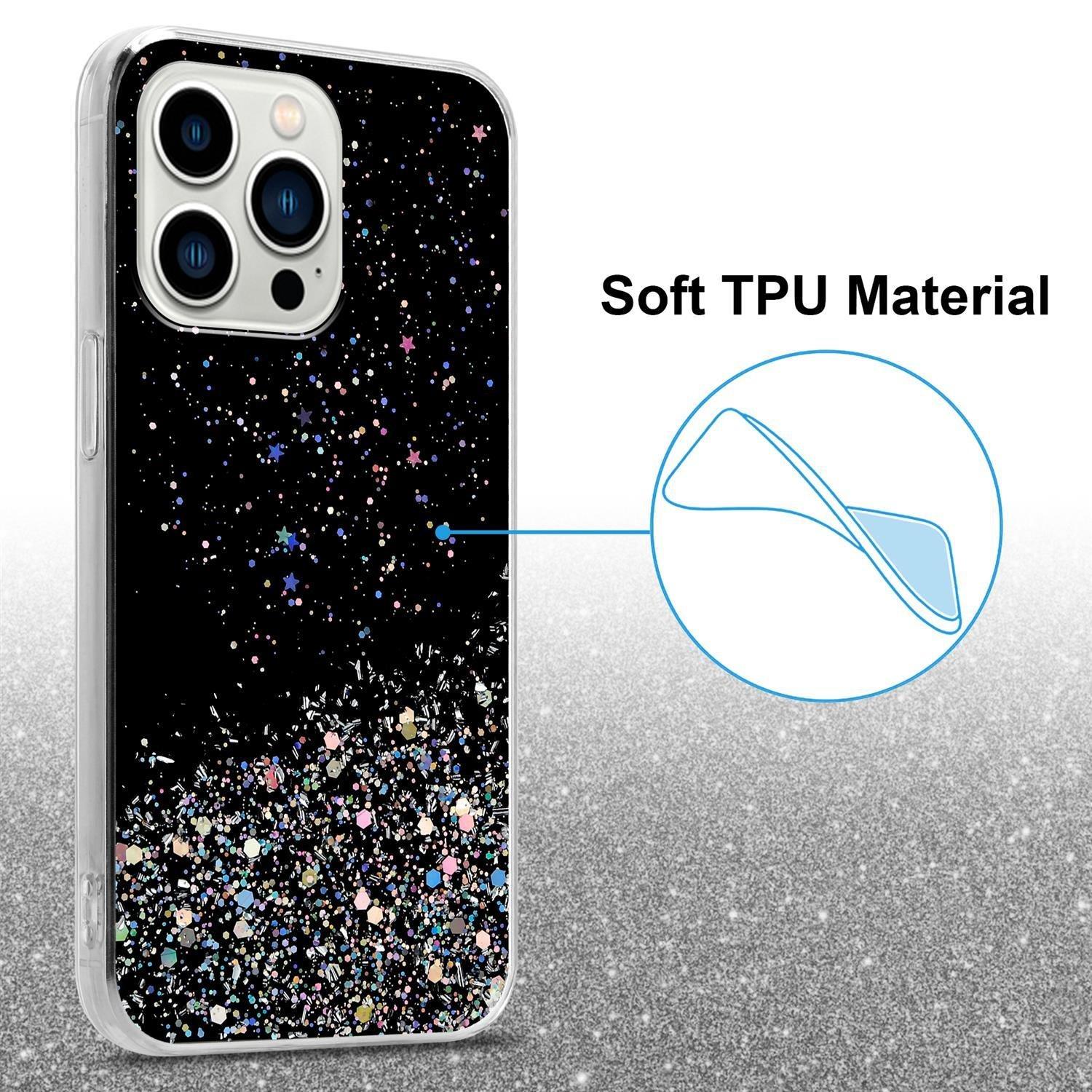 Cadorabo Hülle für Apple iPhone 13 PRO MAX TPU Silikon mit funkelnden Glitter