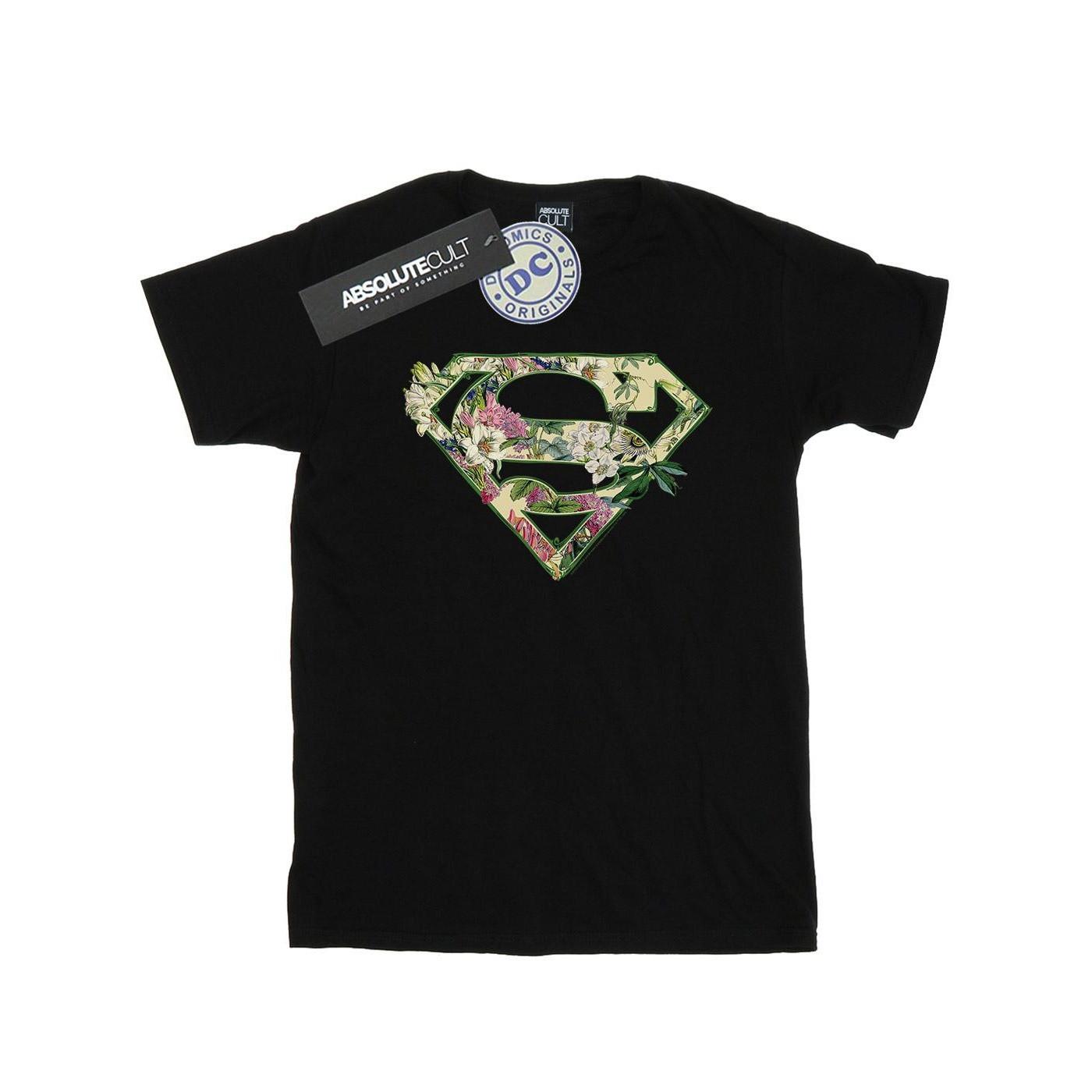DC COMICS Superman Floral Logo T-Shirt