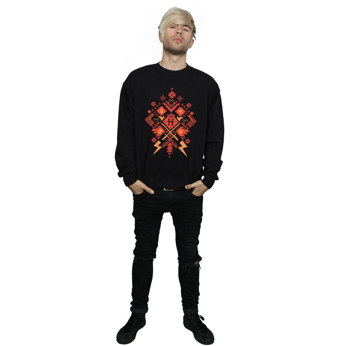 Harry Potter Weihnachten Fair Isle Sweatshirt aus Baumwolle