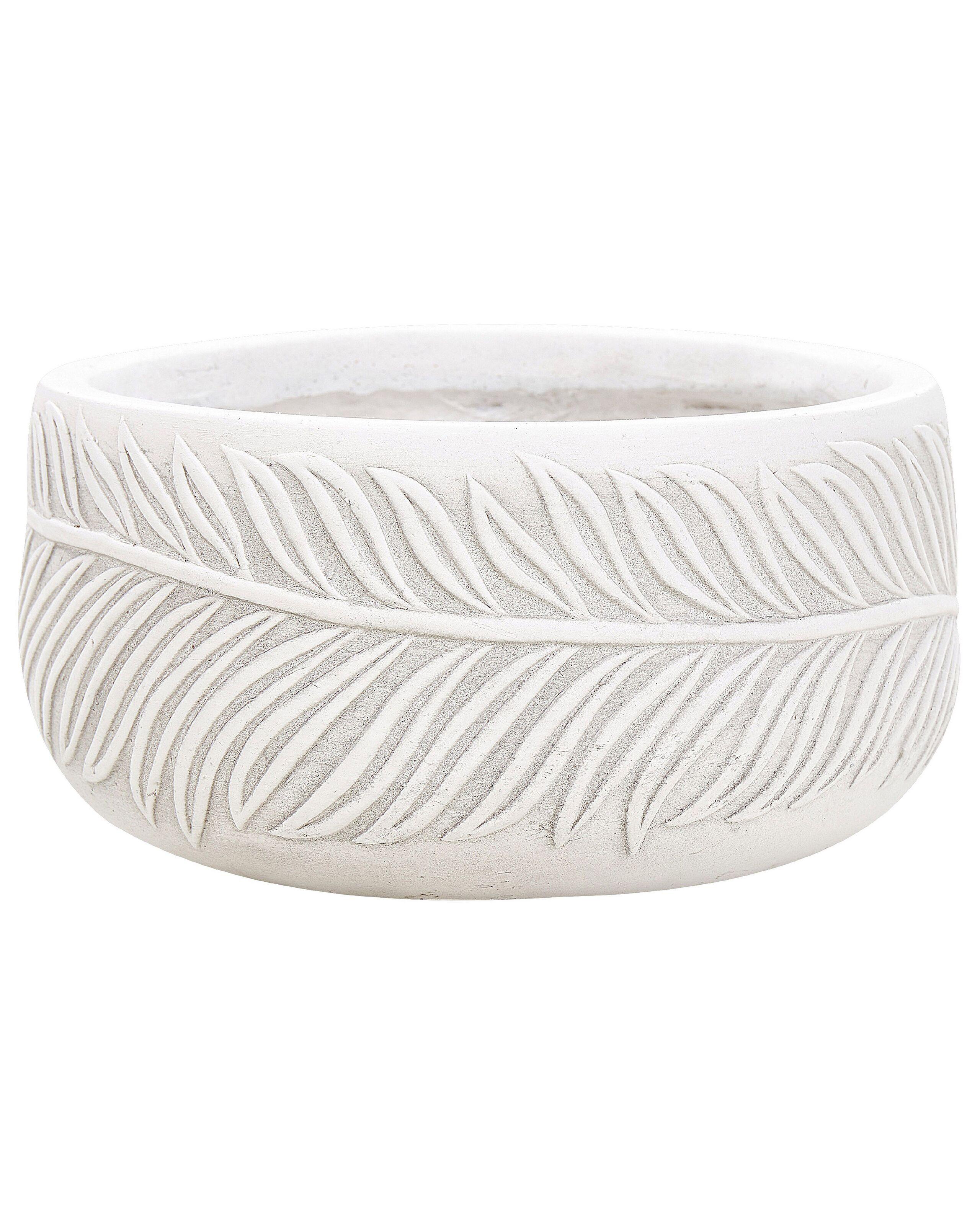 Beliani Blumenkübel aus Lehm-Faser-Mischung Modern FTERO