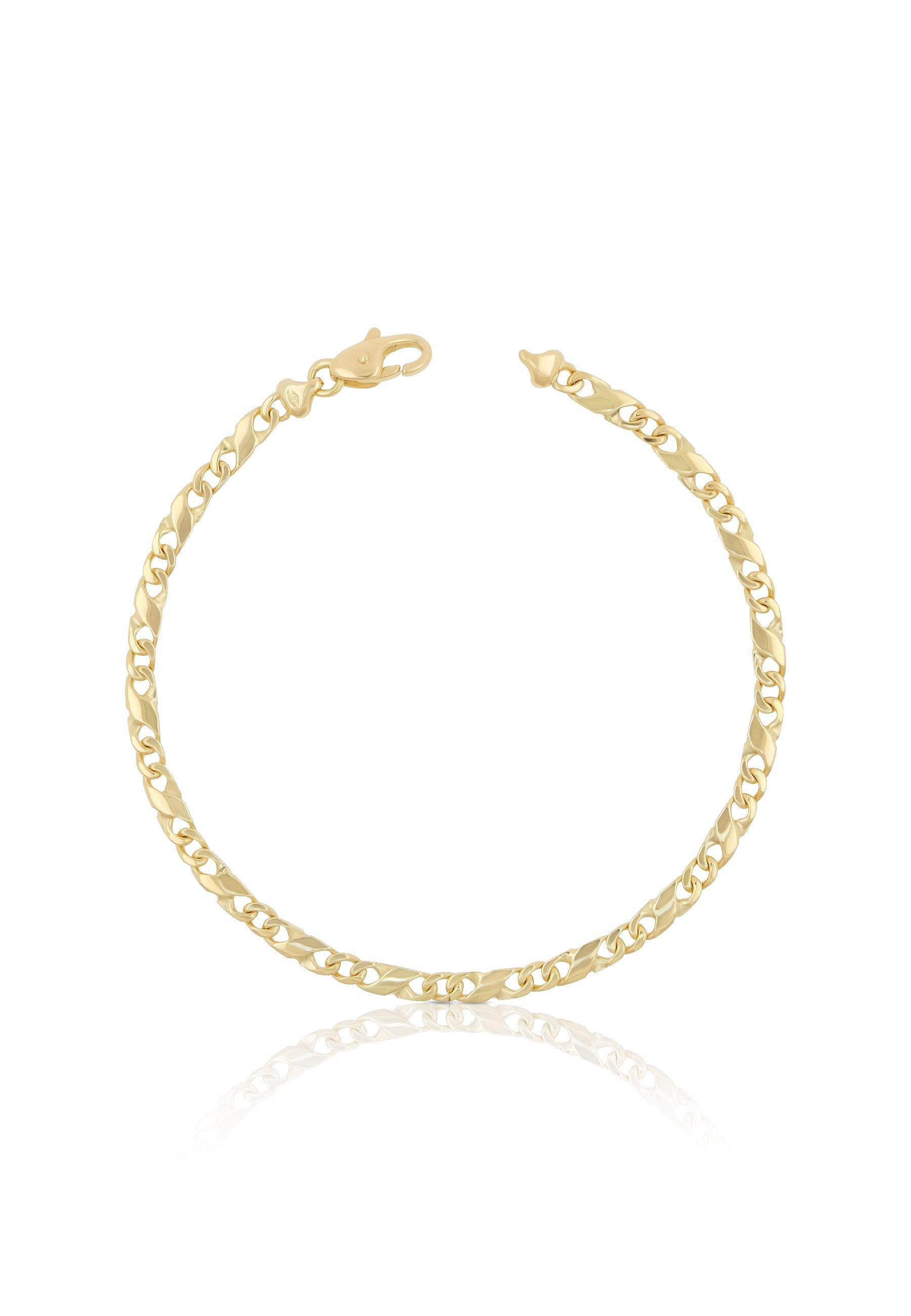 MUAU Schmuck Armband Carrera Gelbgold 750, 19cm, 4mm