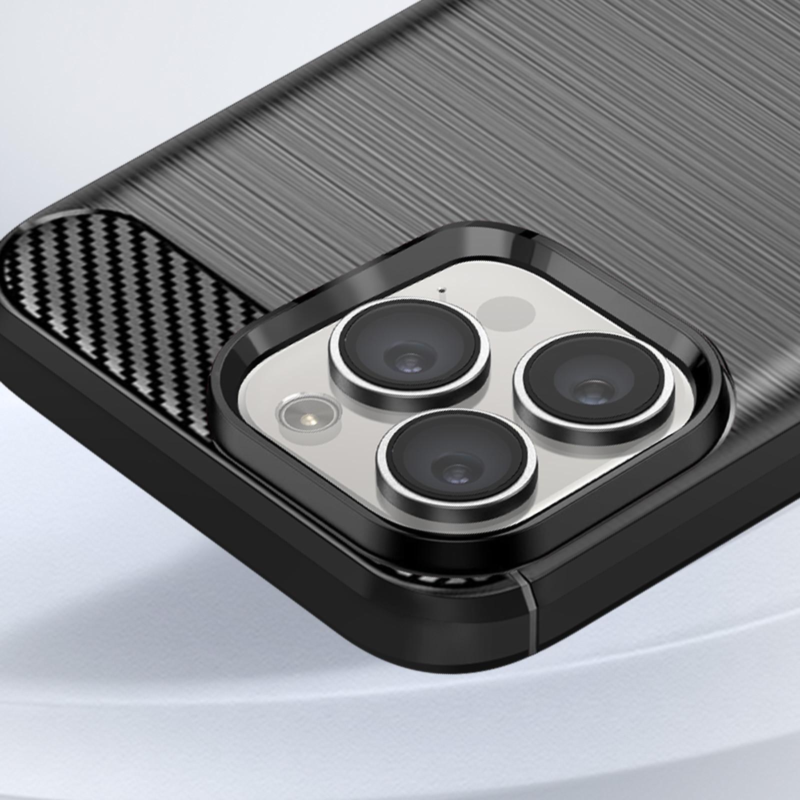 Avizar Carbon Hülle iPhone 16 Pro Max Schwarz