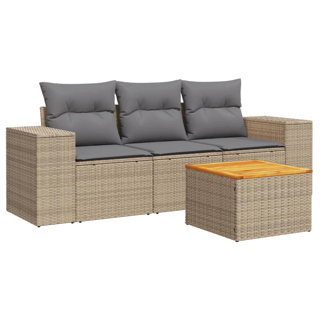 VidaXL Garten sofagarnitur poly-rattan