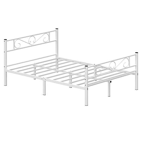 Pricenet Eleganter industrieller Doppelbettrahmen, Stahl, 225 kg