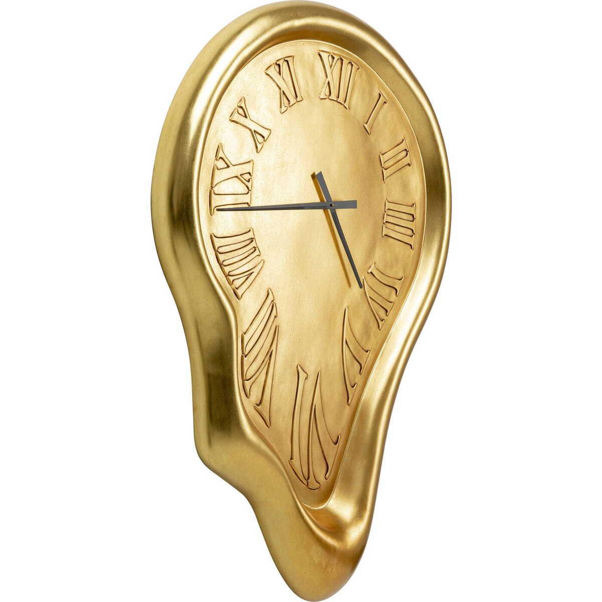 KARE Design Wanduhr Big Drop gold 92x127