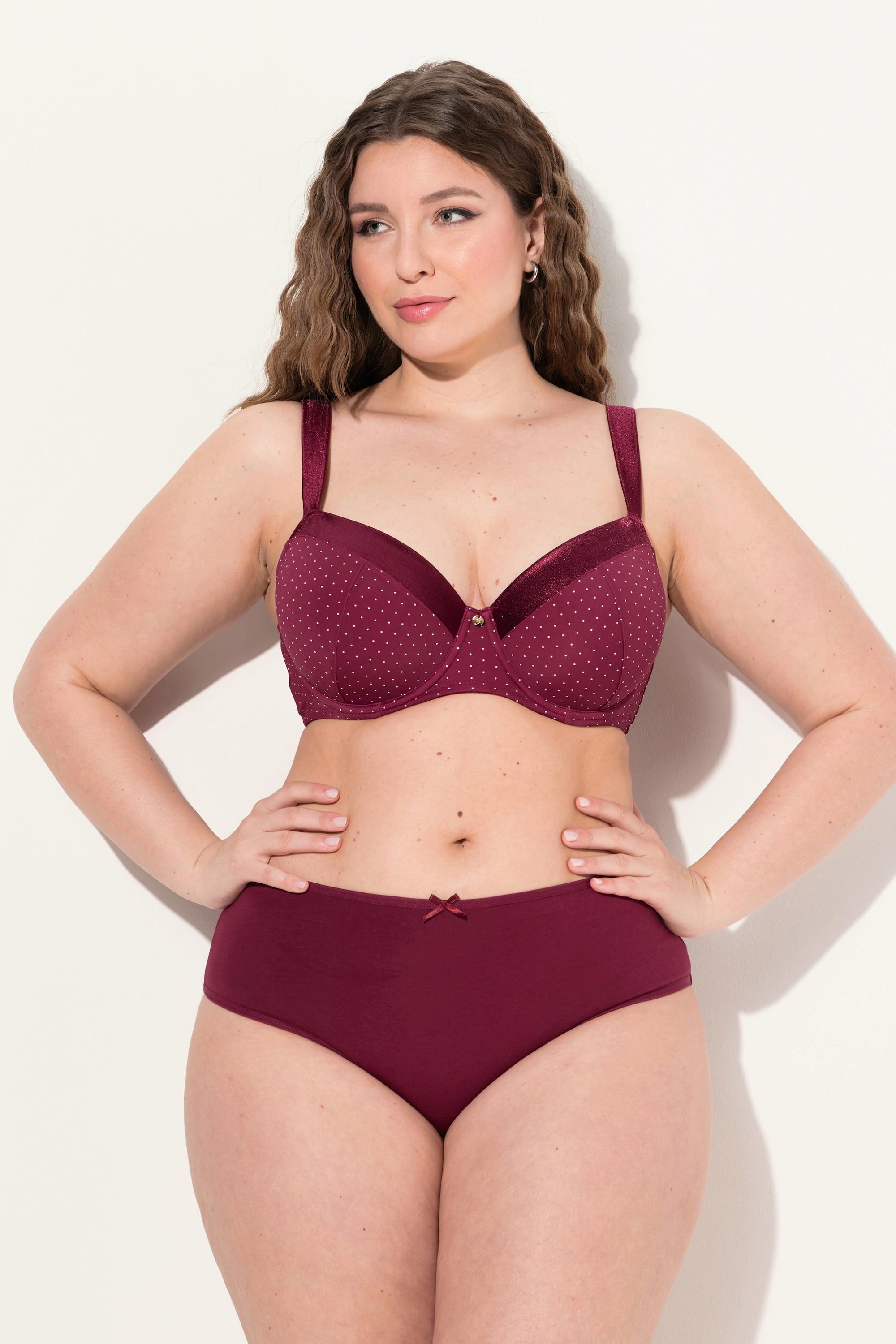 Ulla Popken Bügel-BH, Softschale, Punkte, Mikrofaster, Softcups, Cup B - D