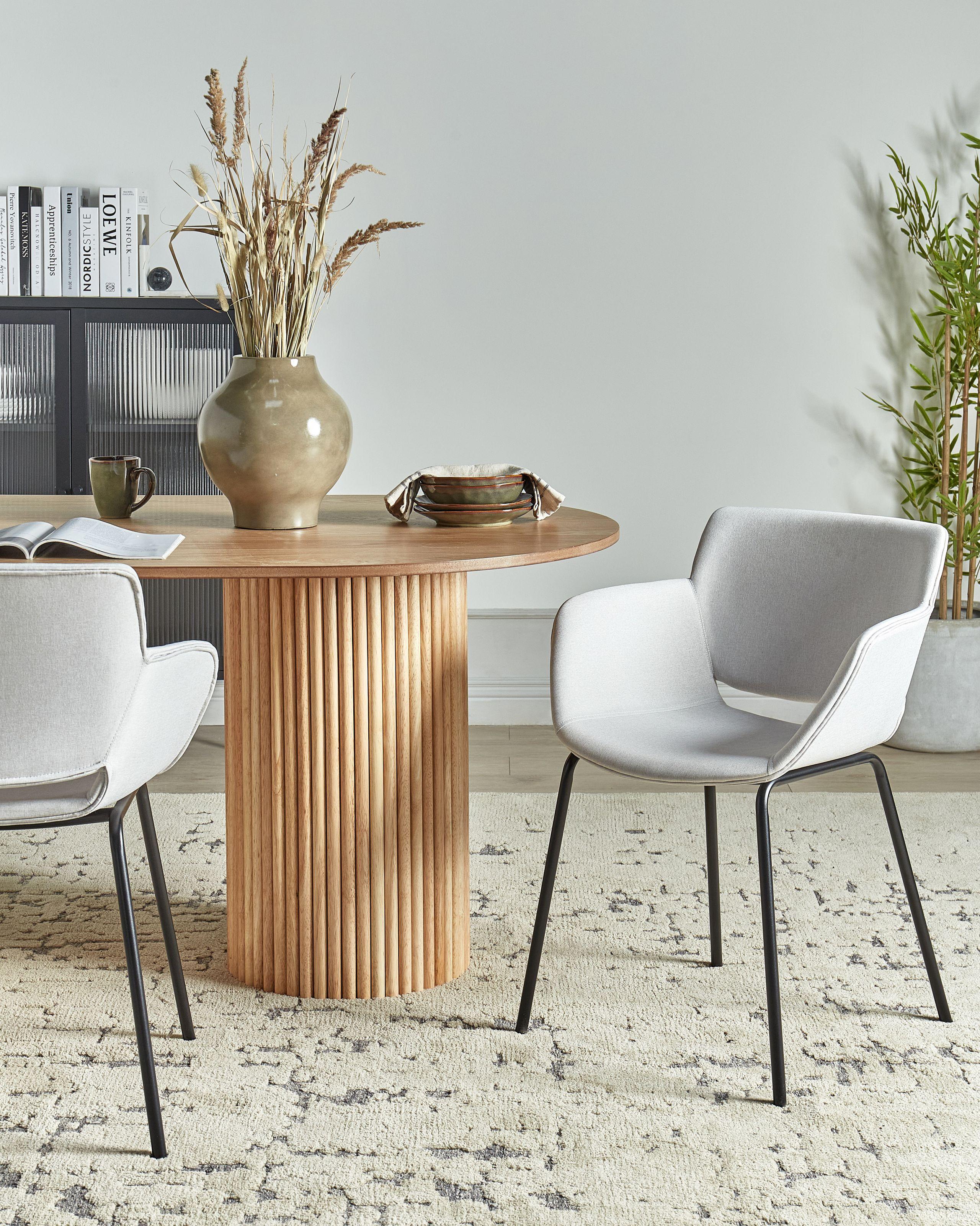 Beliani Esszimmerstuhl 2er Set aus Polyester Modern AXTEL