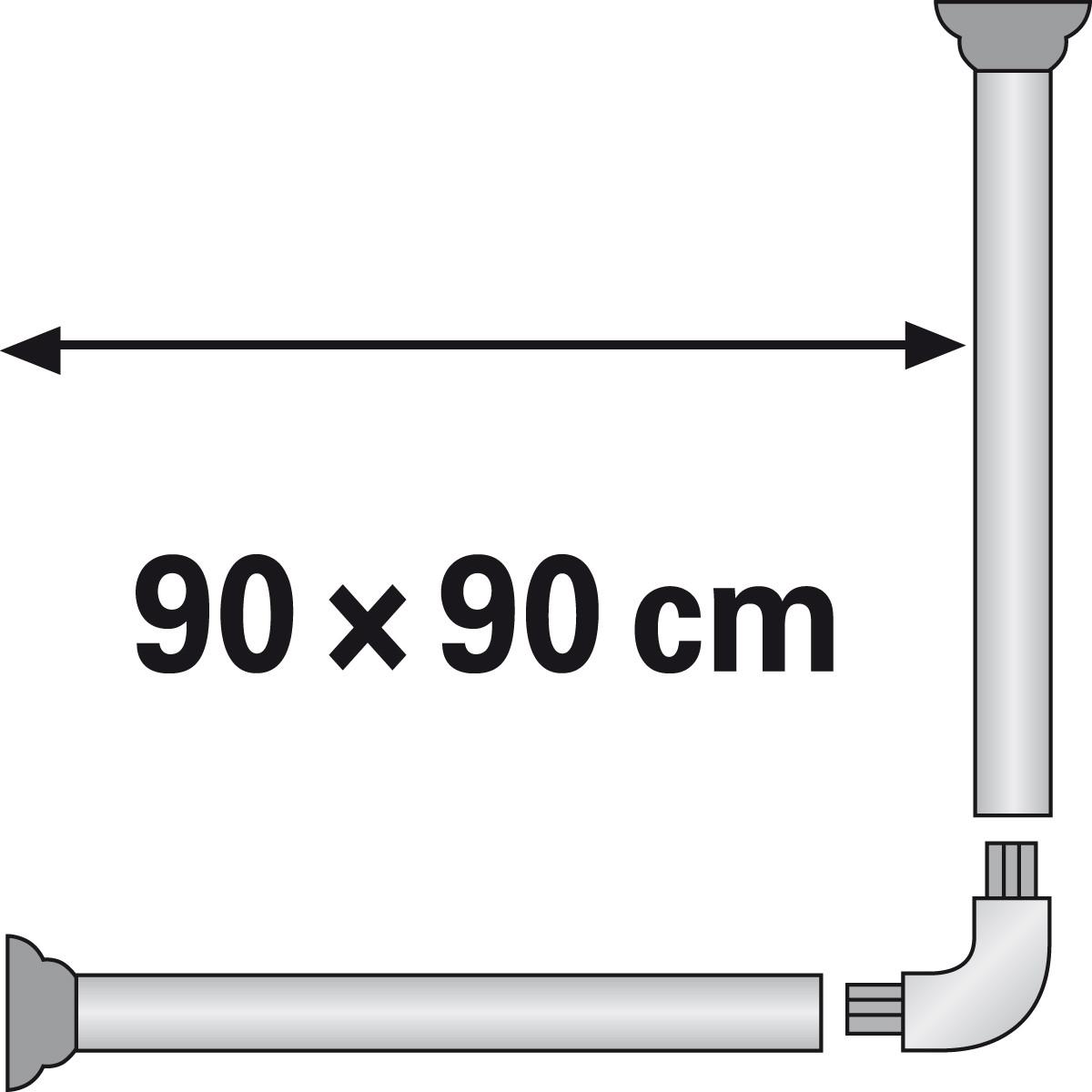diaqua Duschvorhangstange Basic weiss, Universal