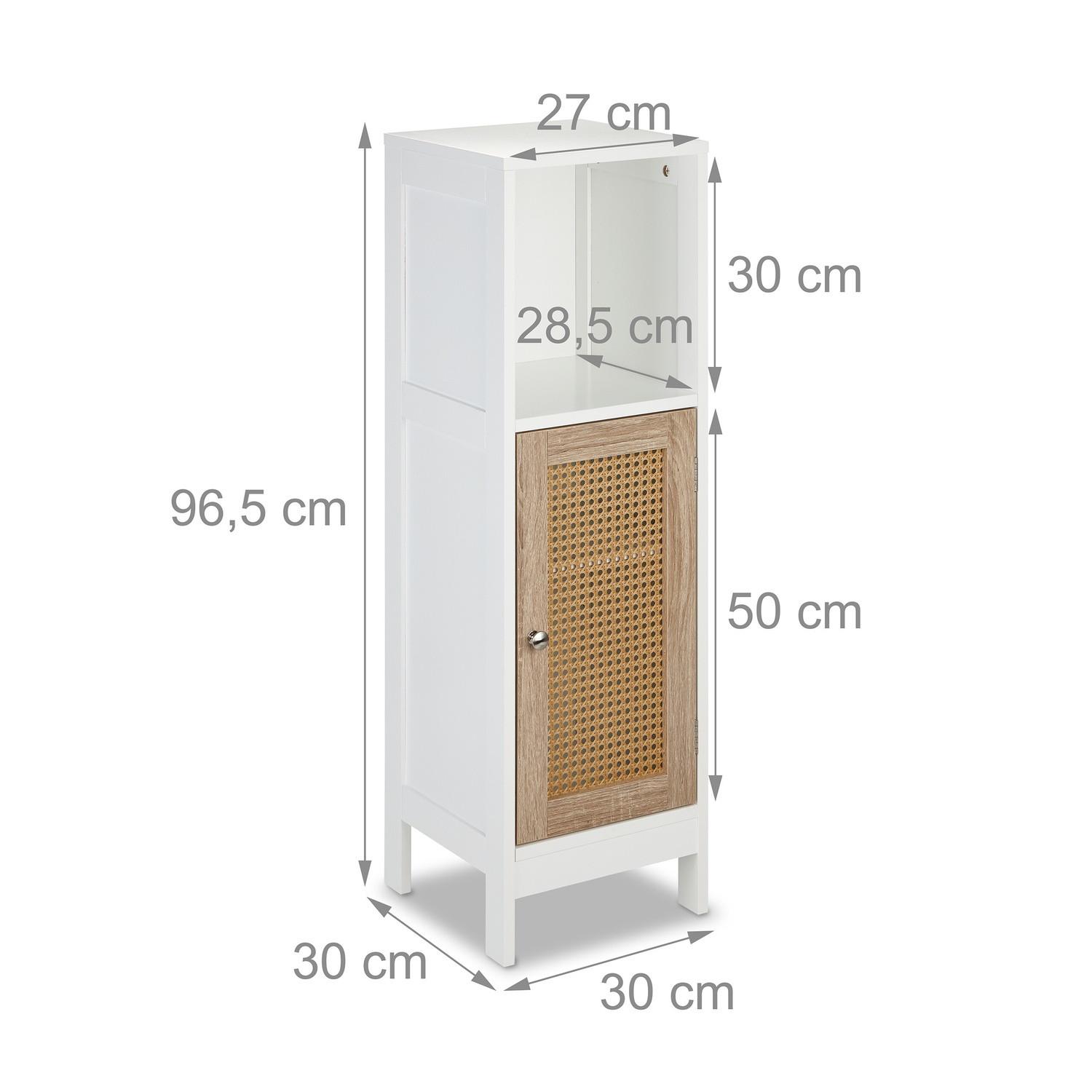 B2X Badezimmerschrank mit Rattantür
