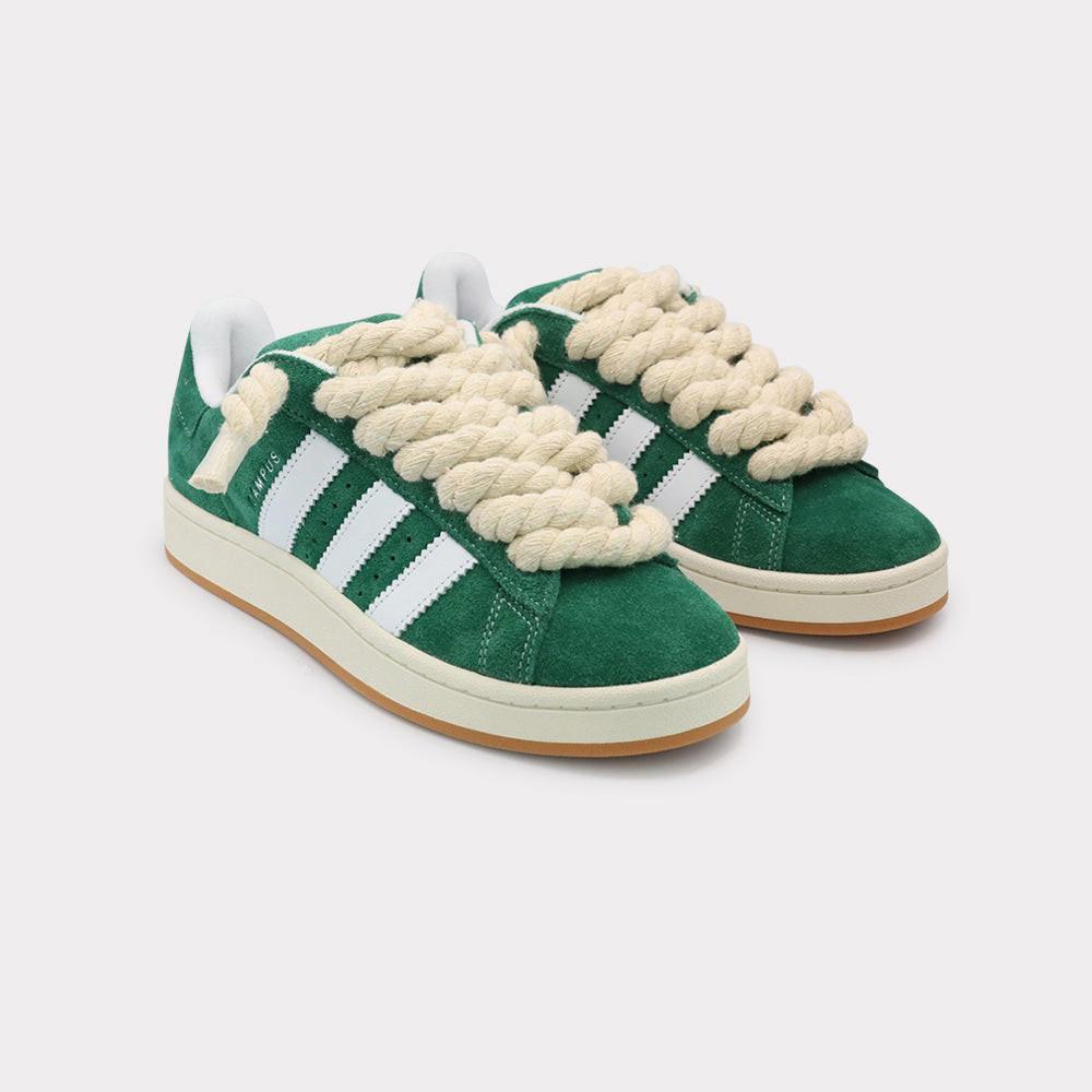 adidas Campus 00s Dark Green White - Rope Lace Beige