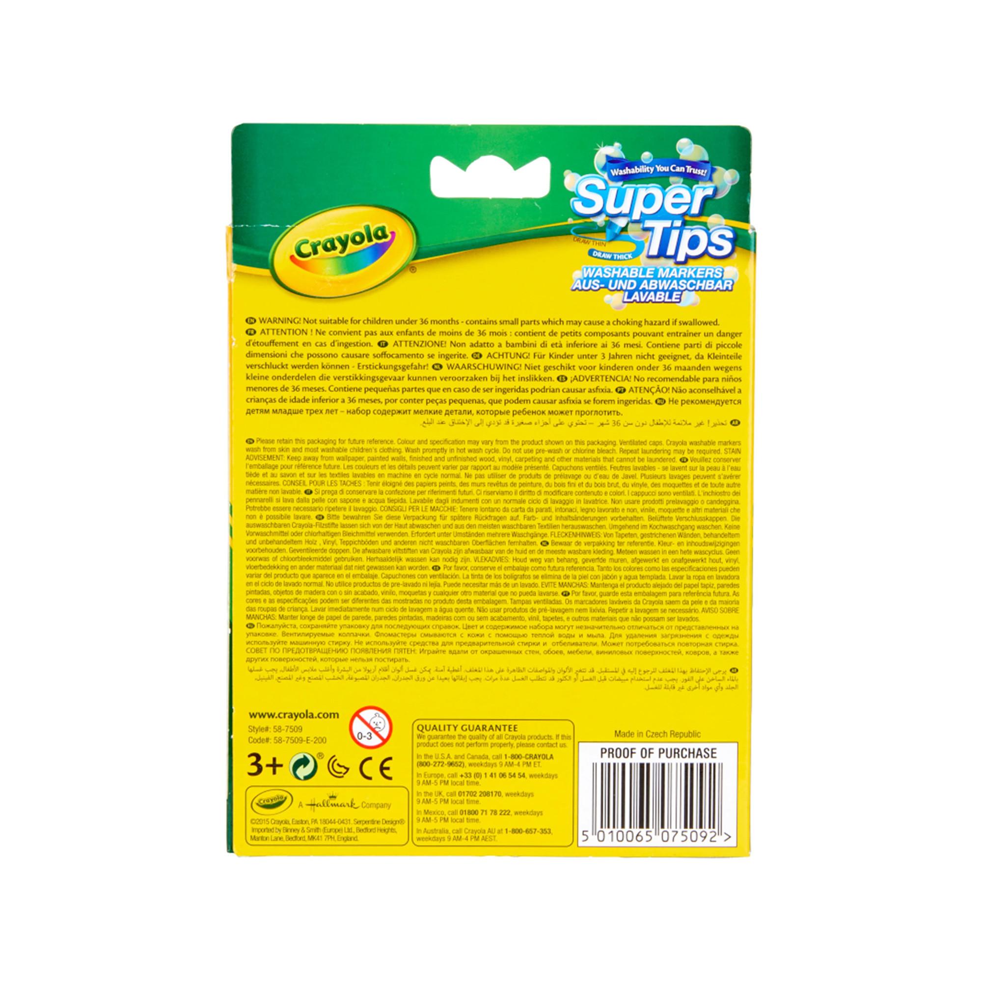 Crayola 12 Filzstifte Supertips
