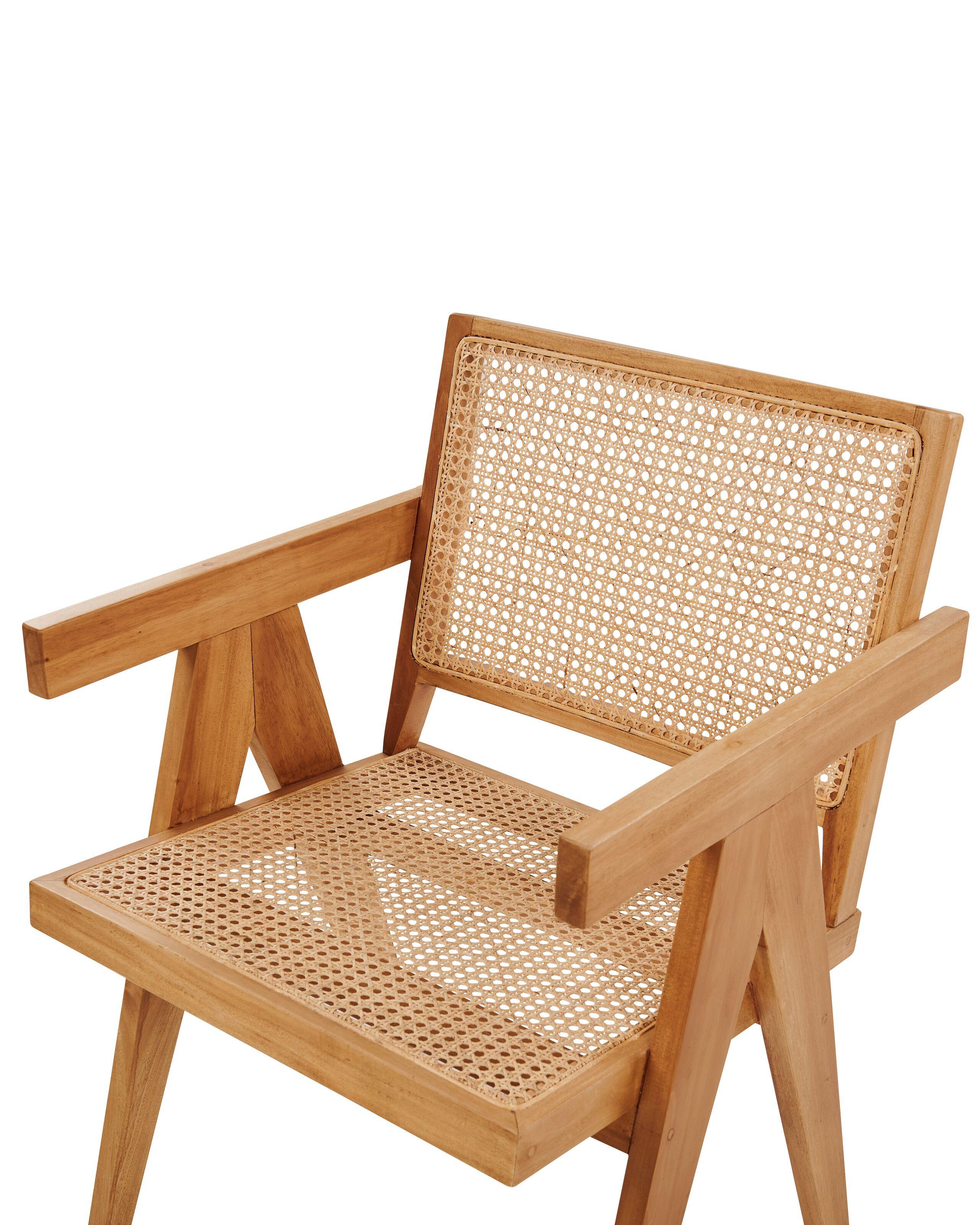 Beliani Esszimmerstuhl aus Mahagoniholz Boho WESTBROOK