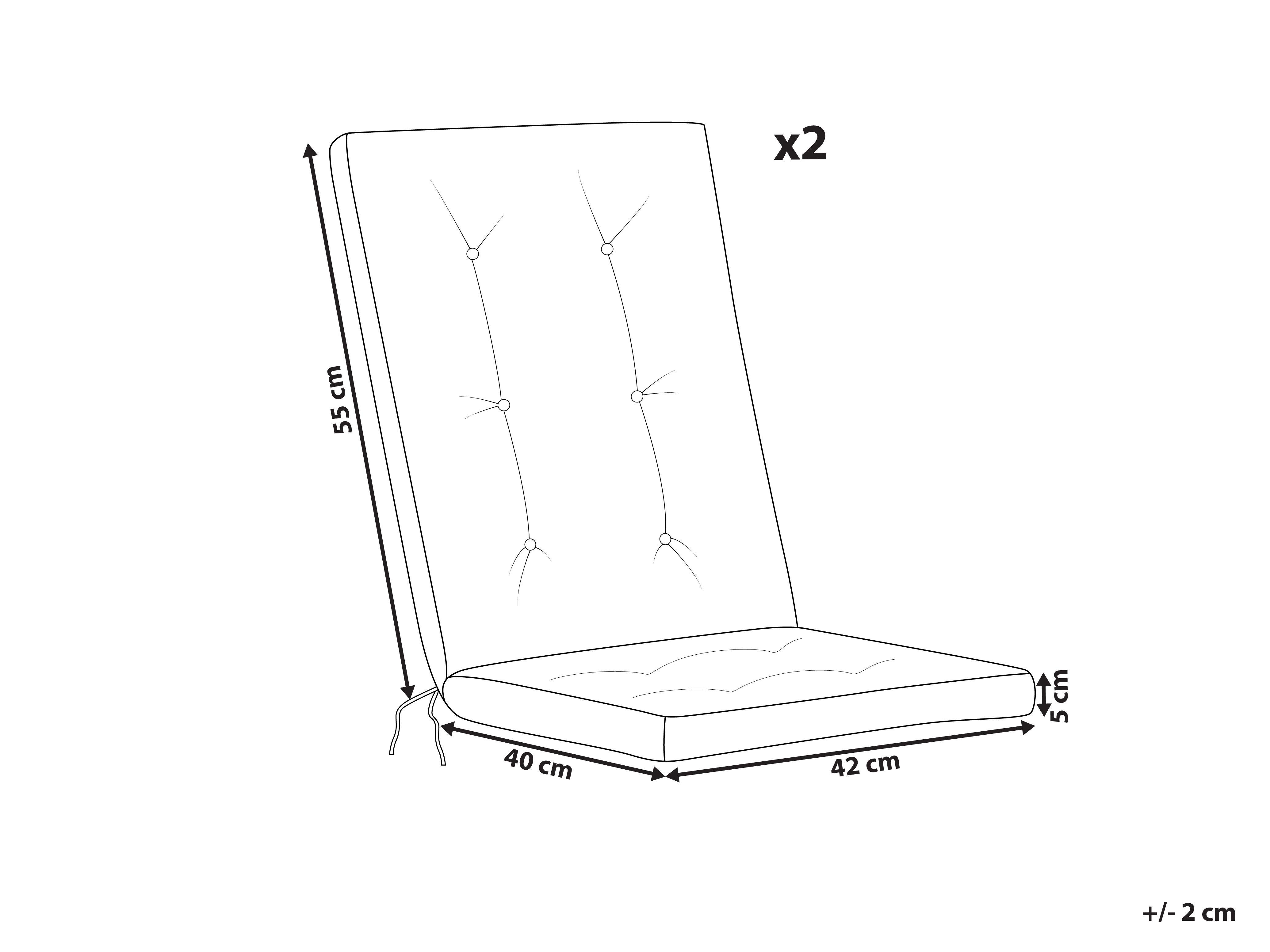 Beliani Sitzauflagen 2er Set aus Polyester Modern MAUI PREMIUM