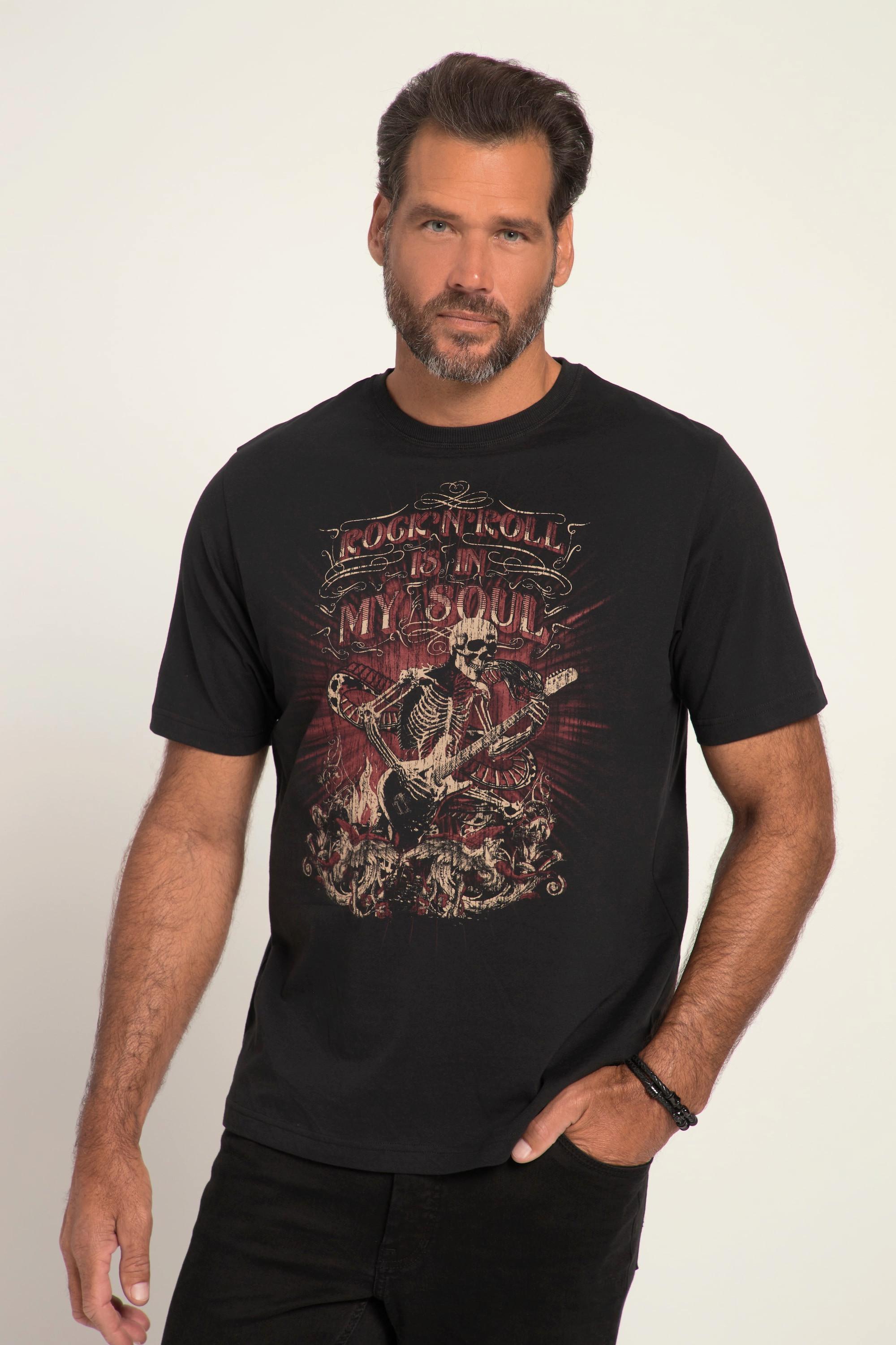 JP1880 Kurzarm Skelett Print Rundhals T-Shirt