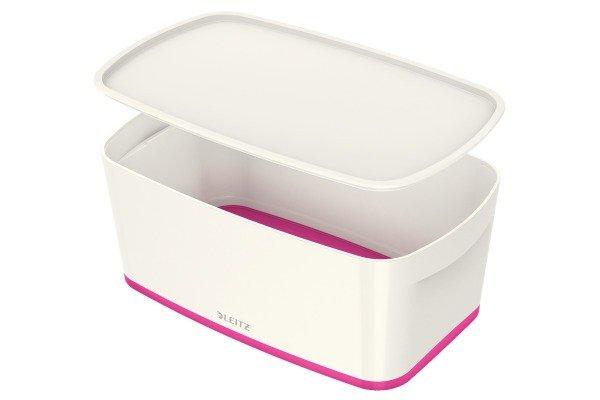 Leitz LEITZ MyBox Klein, mit Deckel 5lt 52291023 weiss/pink
