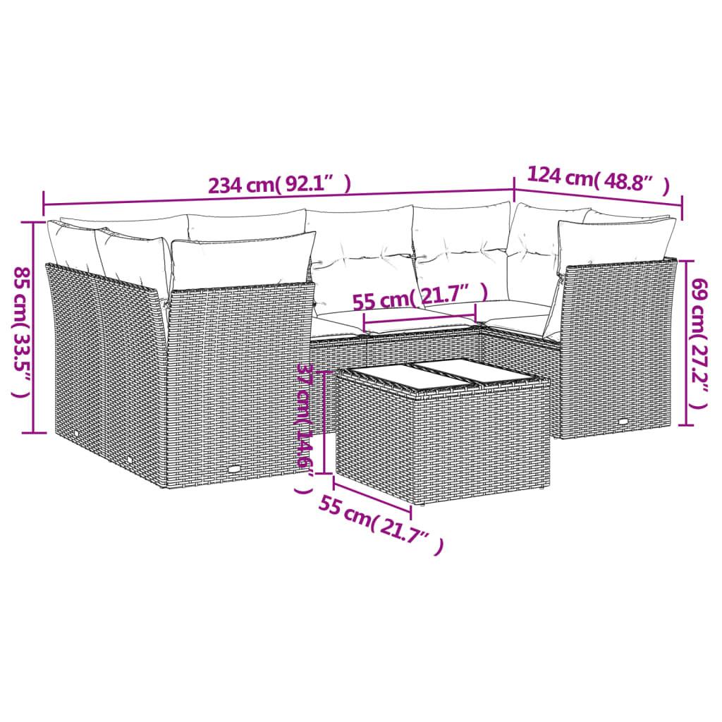 VidaXL Garten sofagarnitur poly-rattan