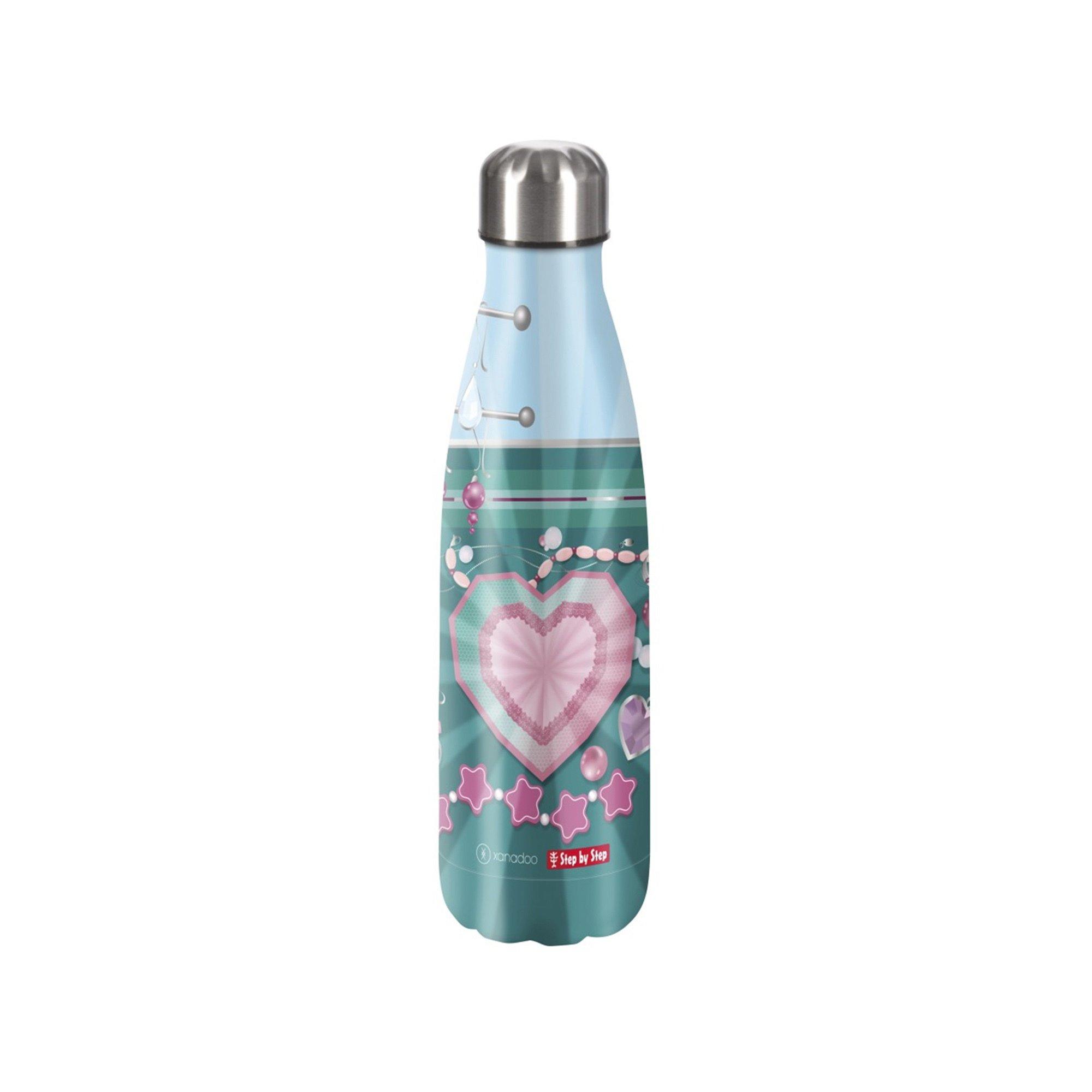 Step by Step Trinkflasche Glitter Heart Hazle