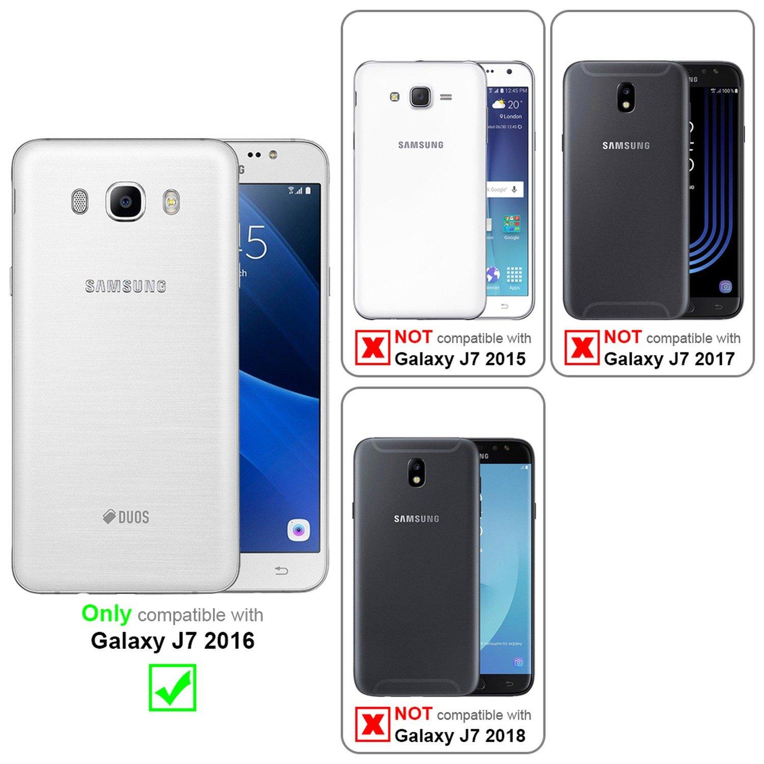 Cadorabo Hülle für Samsung Galaxy J7 2016 Magnetverschluss, Kartenfach