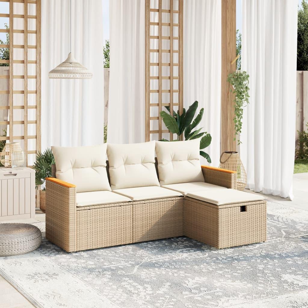 VidaXL Garten sofagarnitur poly-rattan