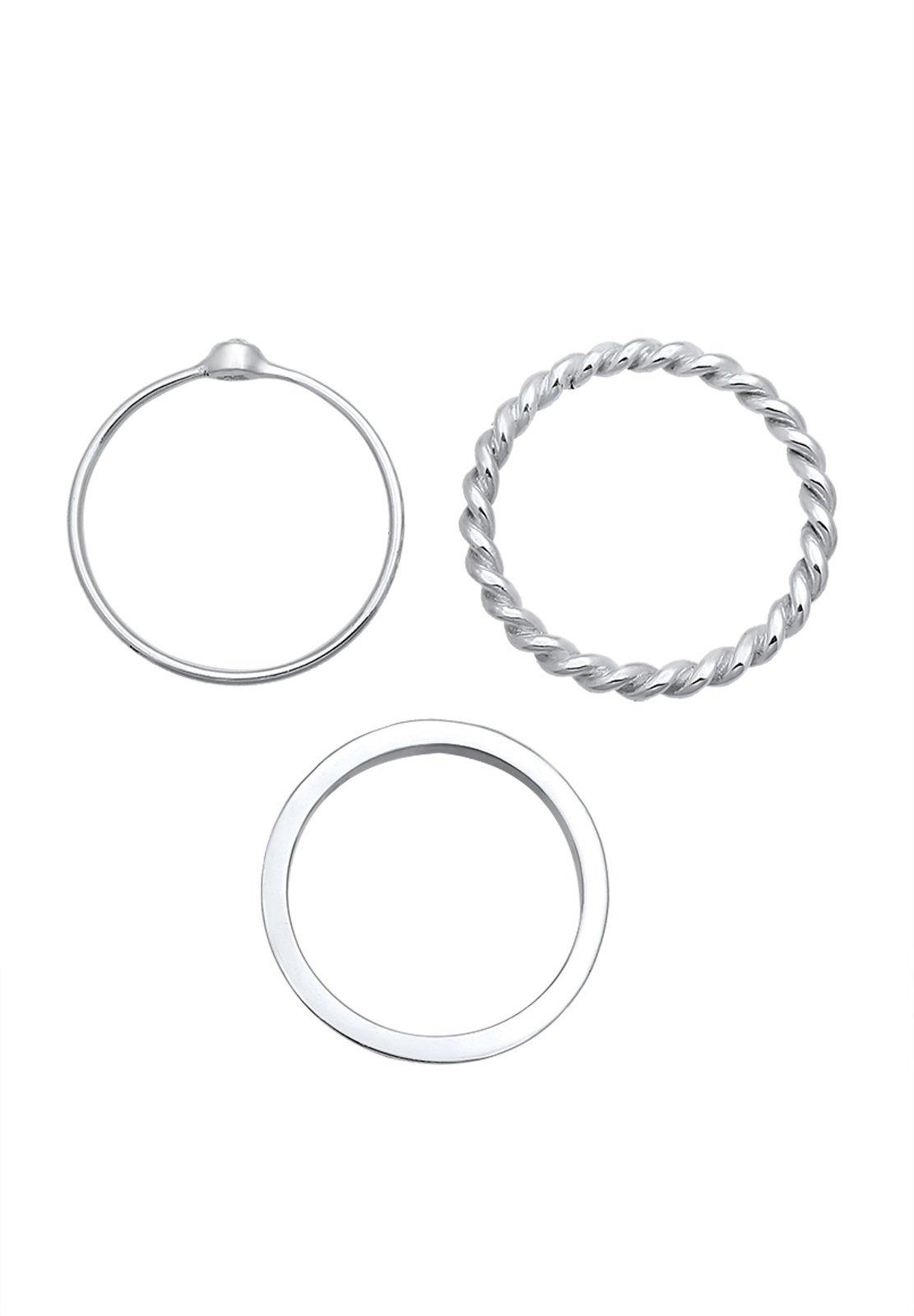 Elli Ring Set Trend Solitär Kristalle