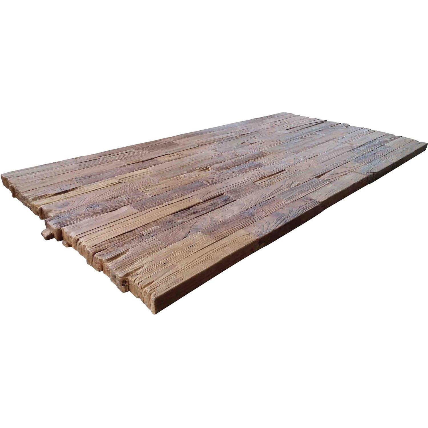mutoni Massivholztisch 220x100 - recyceltes Teak natur - Metall antik