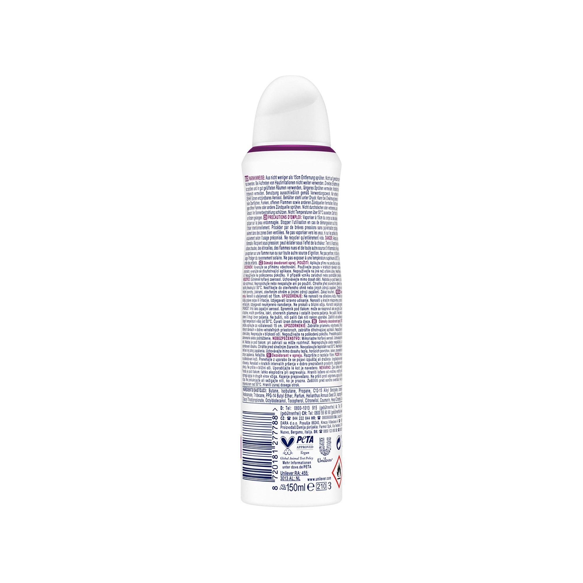 Dove Deo 0% Kirschblüte Aerosol 0% Aluminiumsalze mit Zink-Komplex Kirschblütenduft Deodorant-Spray