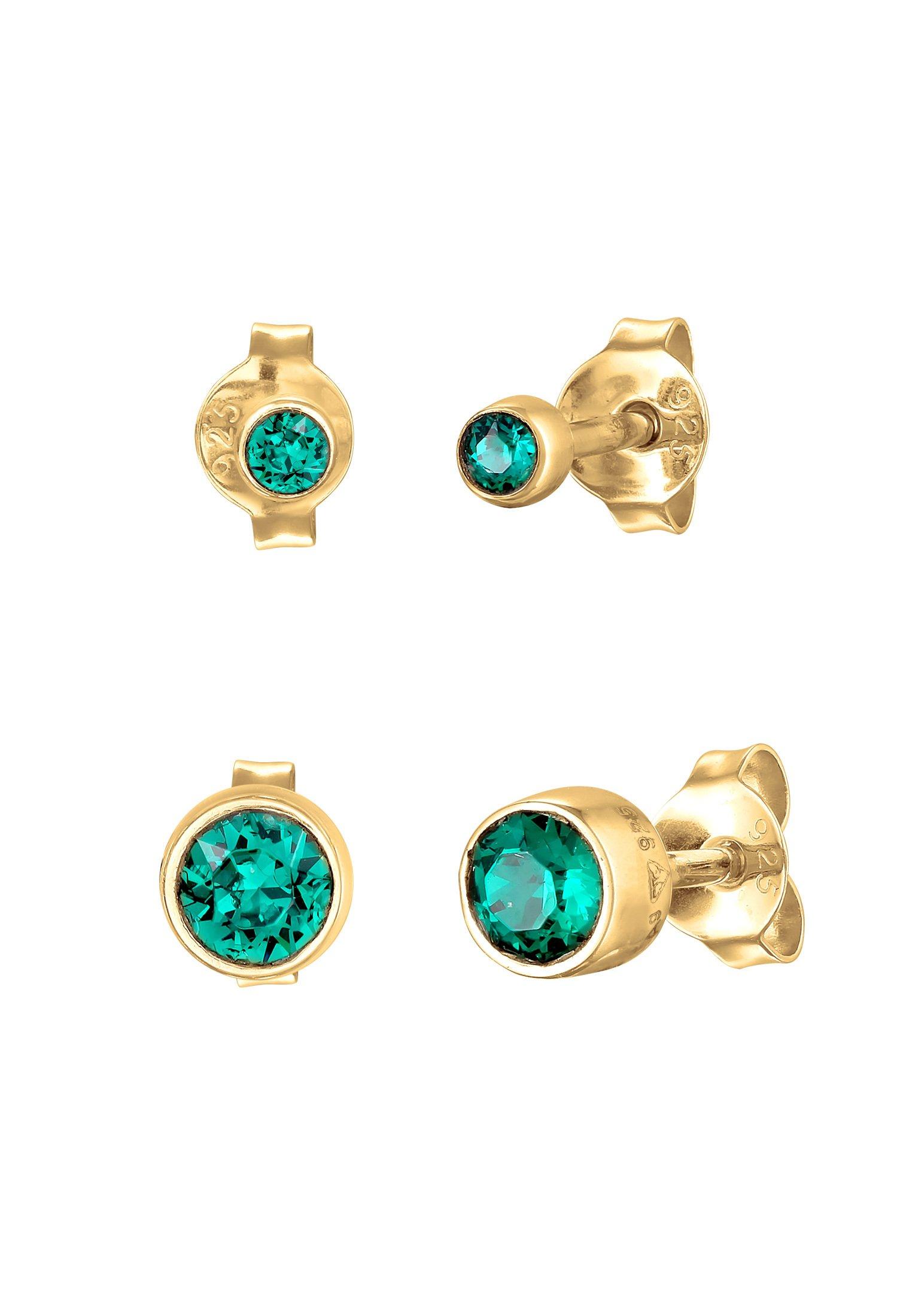 Elli Ohrringe Set Kristalle Basic Grün