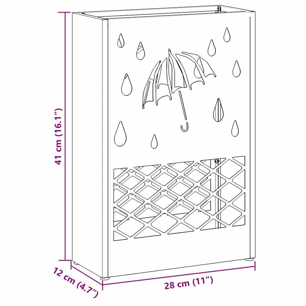VidaXL Regenschirmständer stahl