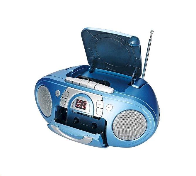 soundmaster Soundmaster SCD5100BL Tragbares Stereosystem Analog 1 W FM Blau Playback MP3
