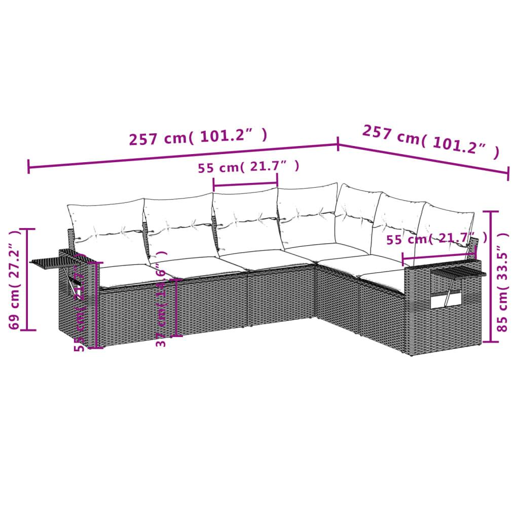 VidaXL Garten sofagarnitur poly-rattan