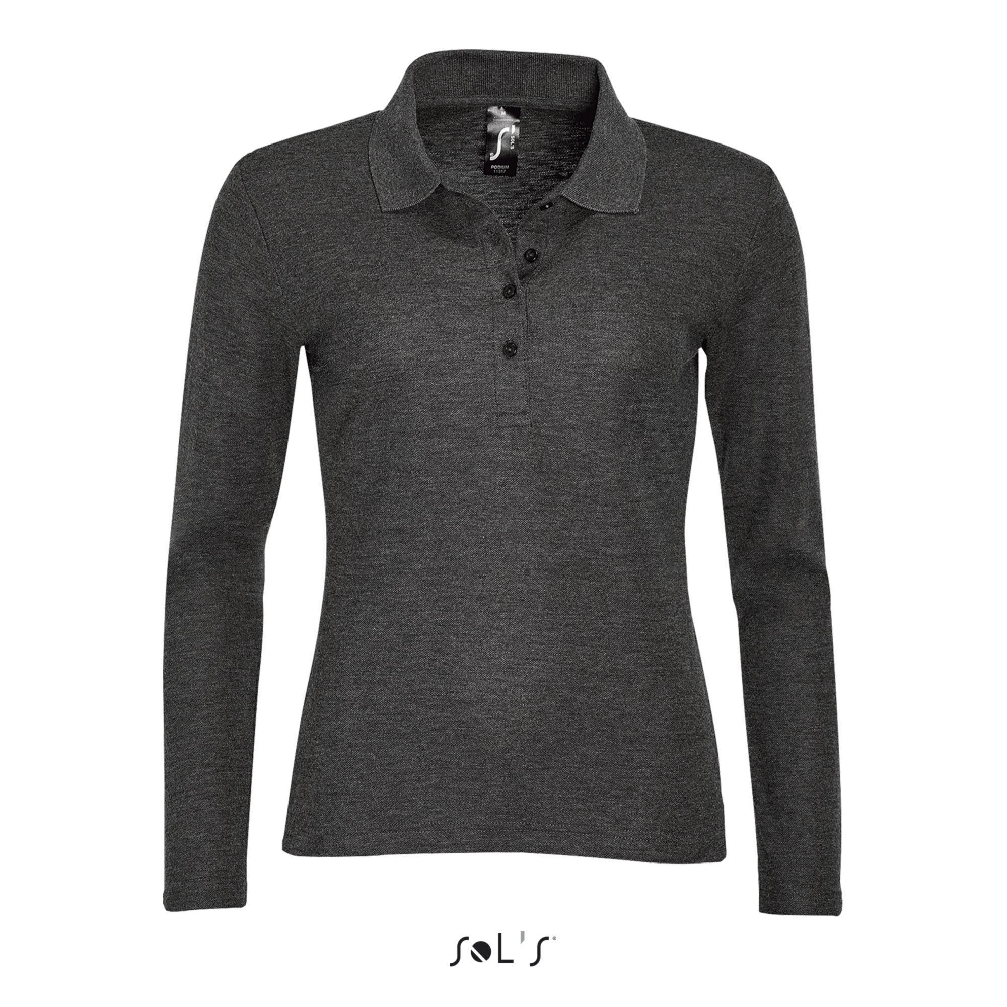 SOLS Podium Langarm Poloshirt