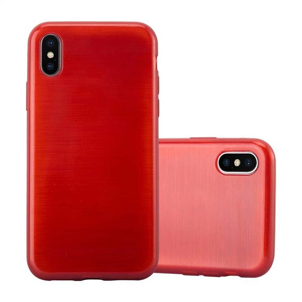 Cadorabo Hülle für Apple iPhone X XS TPU Silikon im Brushed Design