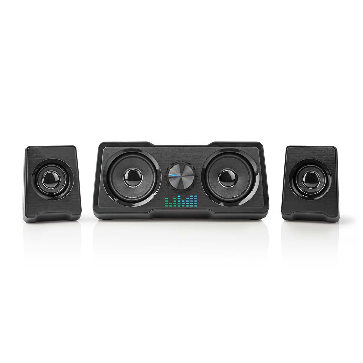 Nedis Gaming-Lautsprecher | Lautsprecherkanäle: 2.2 | USB Power | 3,5 mm Stecker | 48 W | LED | Lautstärkeregler