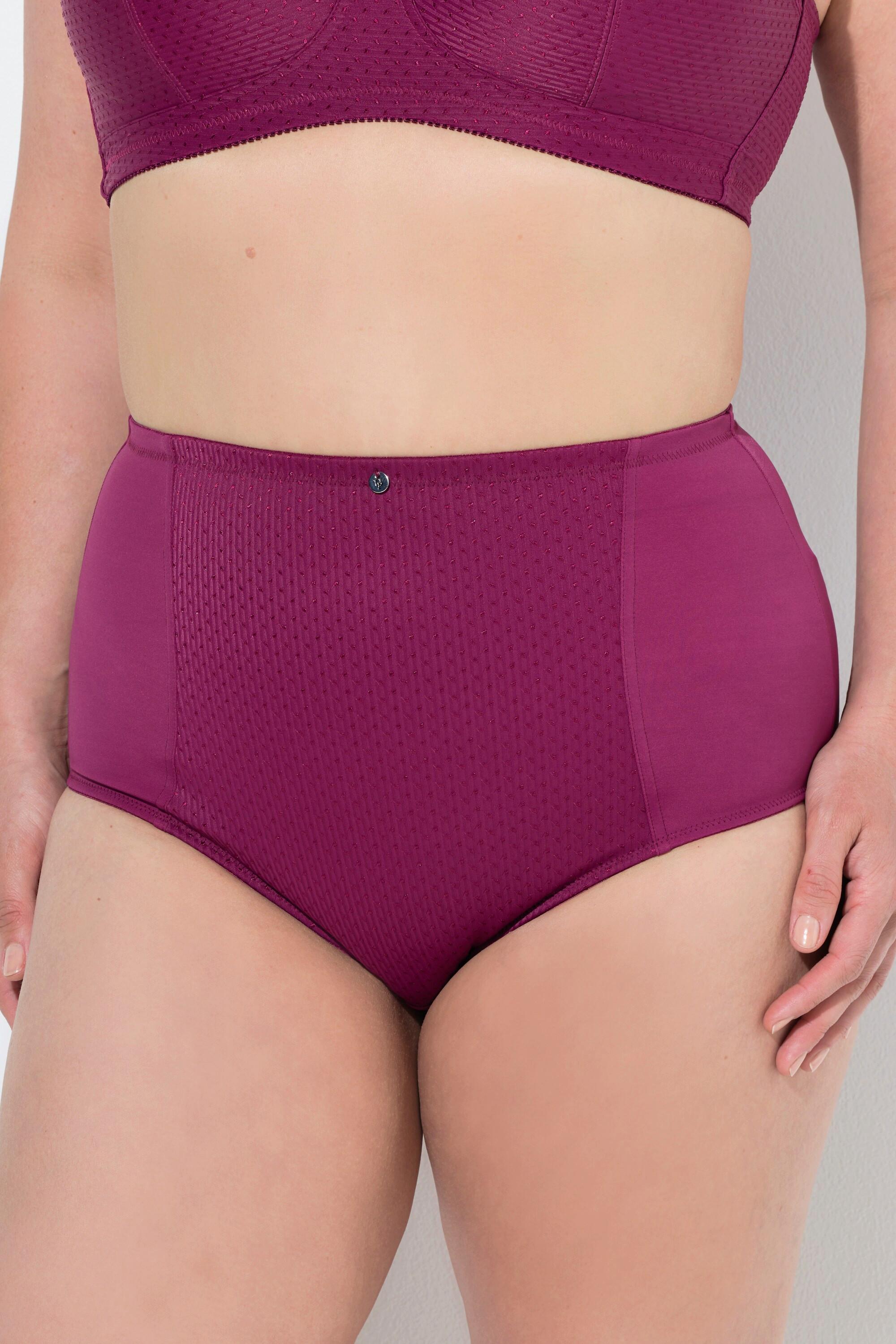 Ulla Popken Miederhose, High Waist, Jacquard-Einsatz