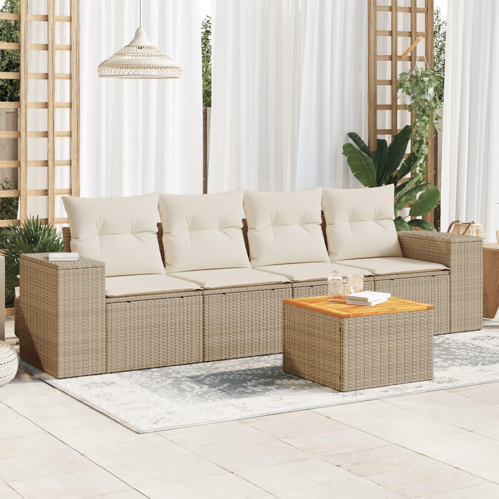 VidaXL Garten sofagarnitur poly-rattan