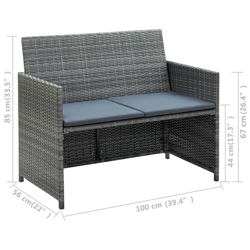 VidaXL Sofa poly-rattan