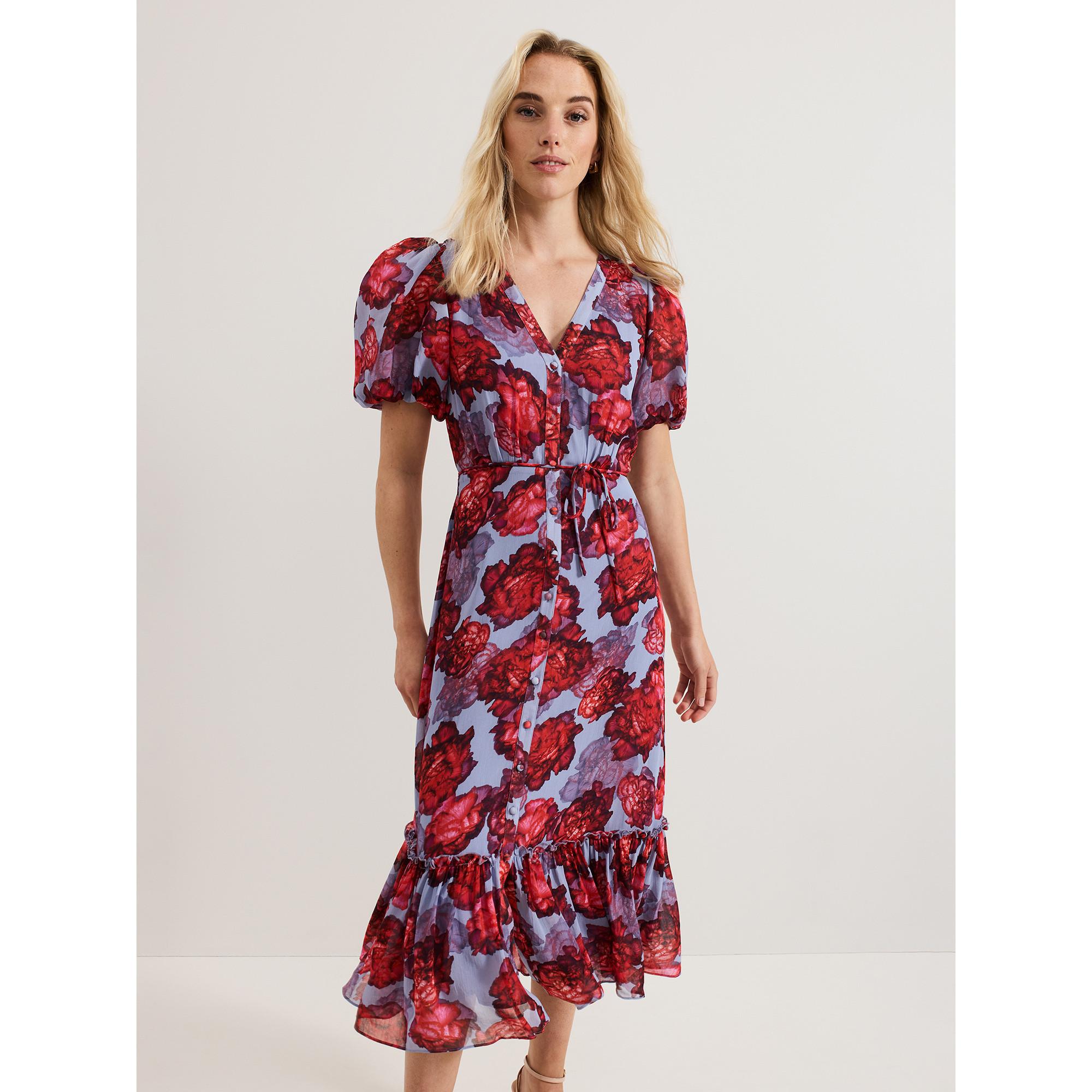 Phase Eight Francesca Geblümtes Midi Kleid