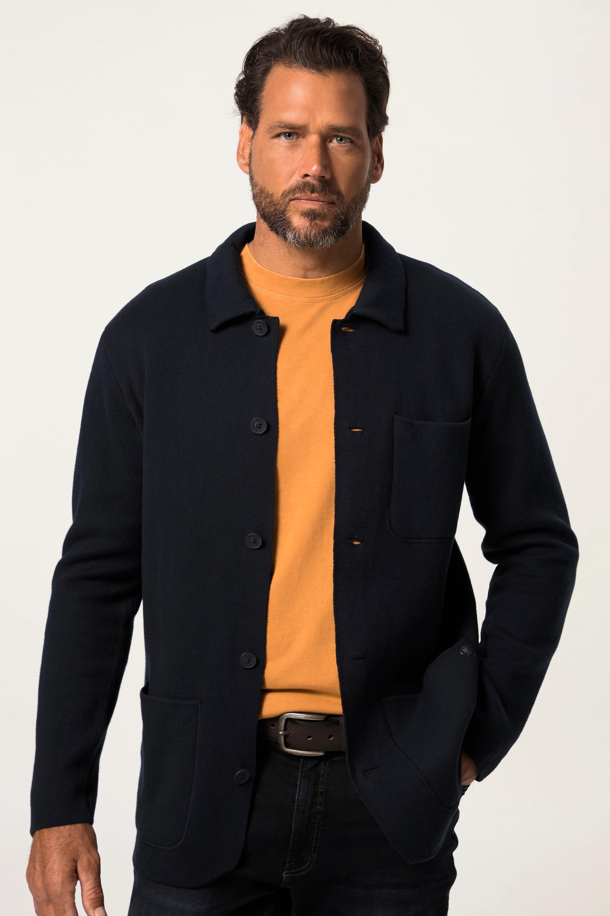 JP1880 Strickjacke FLEXNAMIC®, Sakko-Optik, 3 Taschen