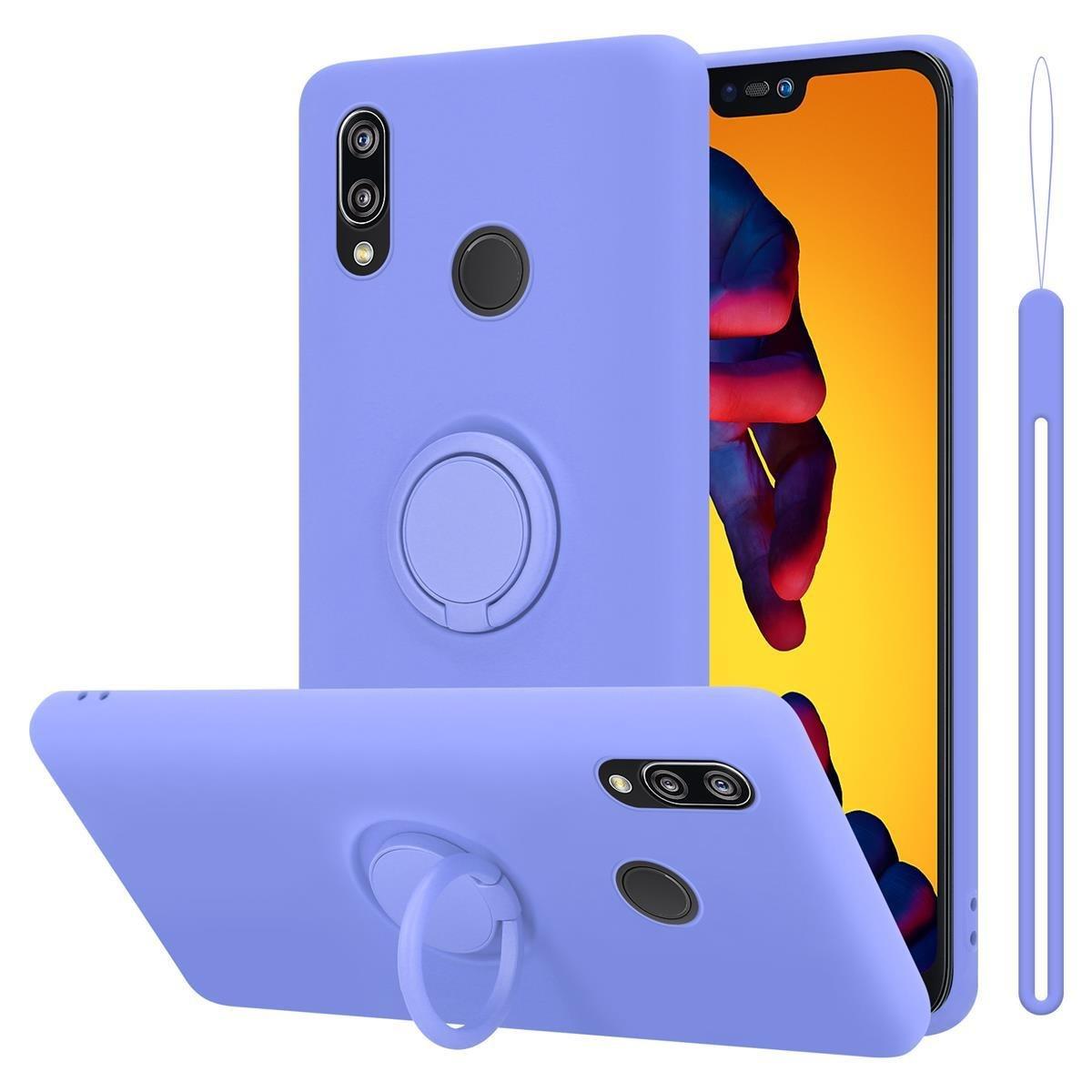 Cadorabo Hülle für Huawei P20 LITE 2018 NOVA 3E TPU Silikon mit Ring Liquid