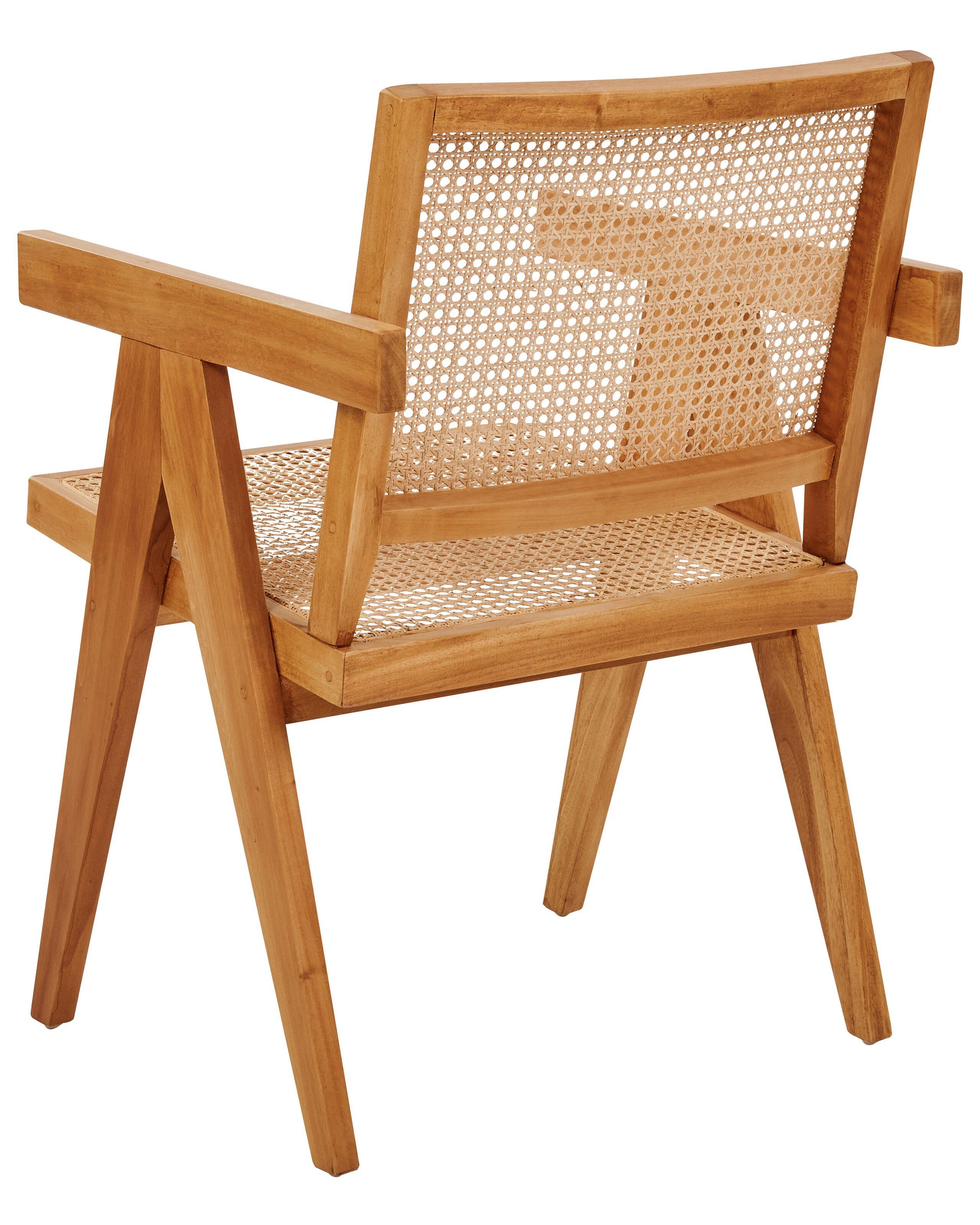 Beliani Esszimmerstuhl aus Mahagoniholz Boho WESTBROOK