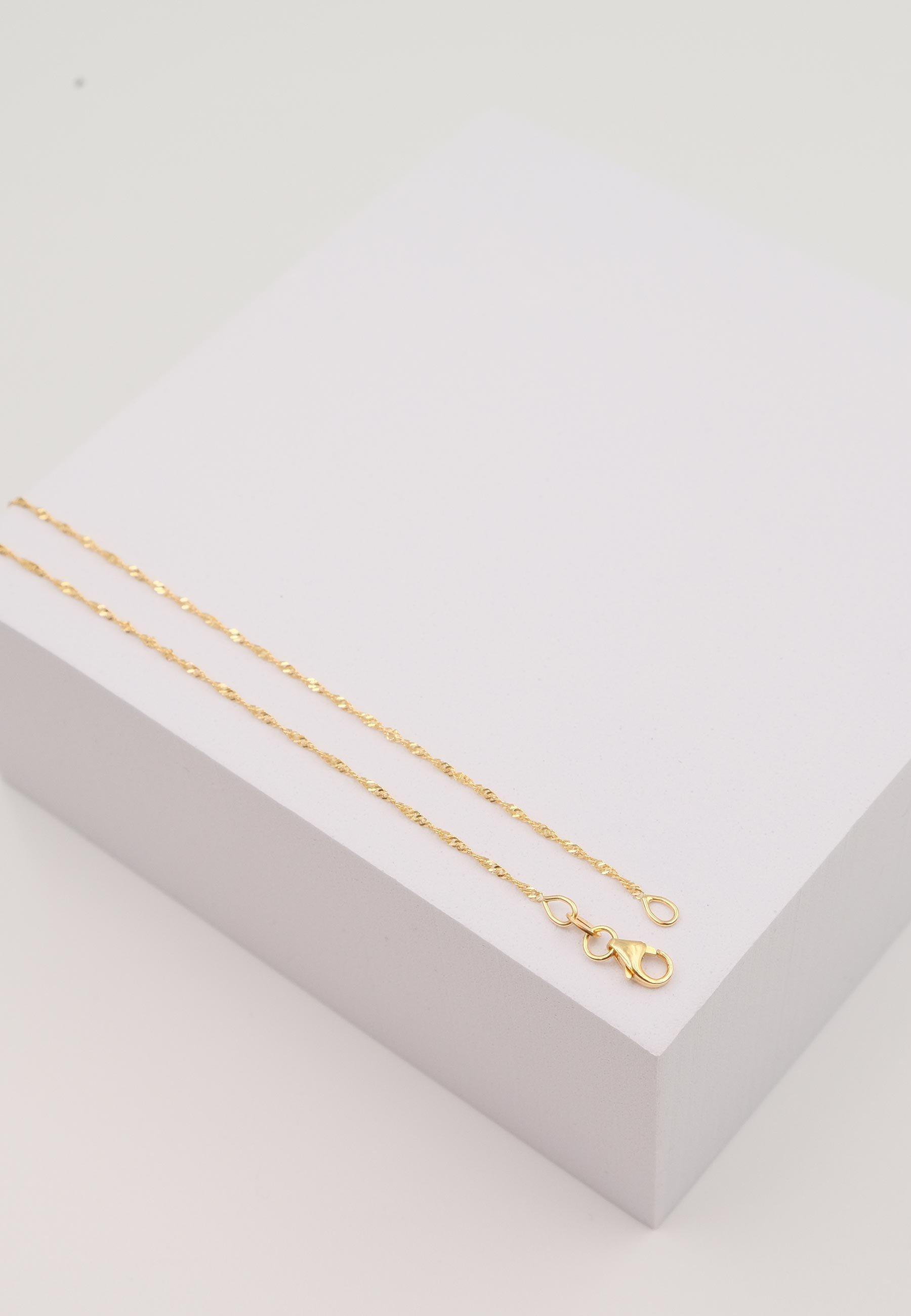 MUAU Schmuck Collier Singapur Gelbgold 750, 1.2mm, 42cm