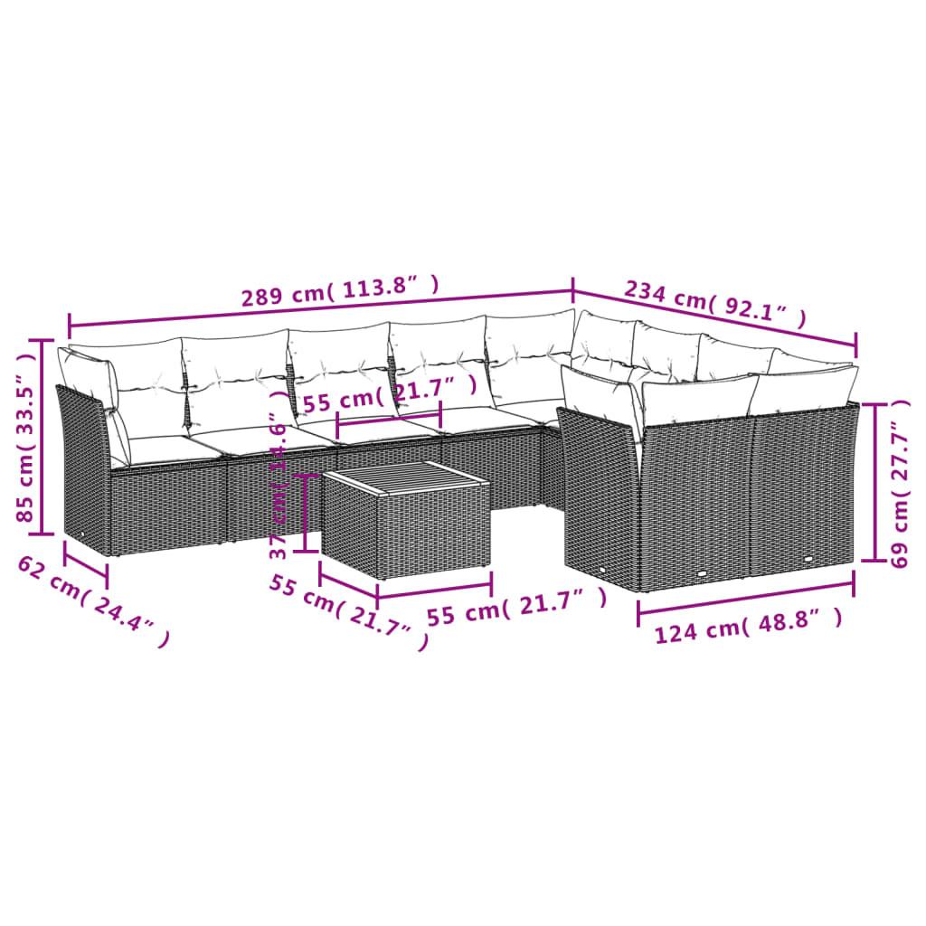 VidaXL Garten sofagarnitur poly-rattan