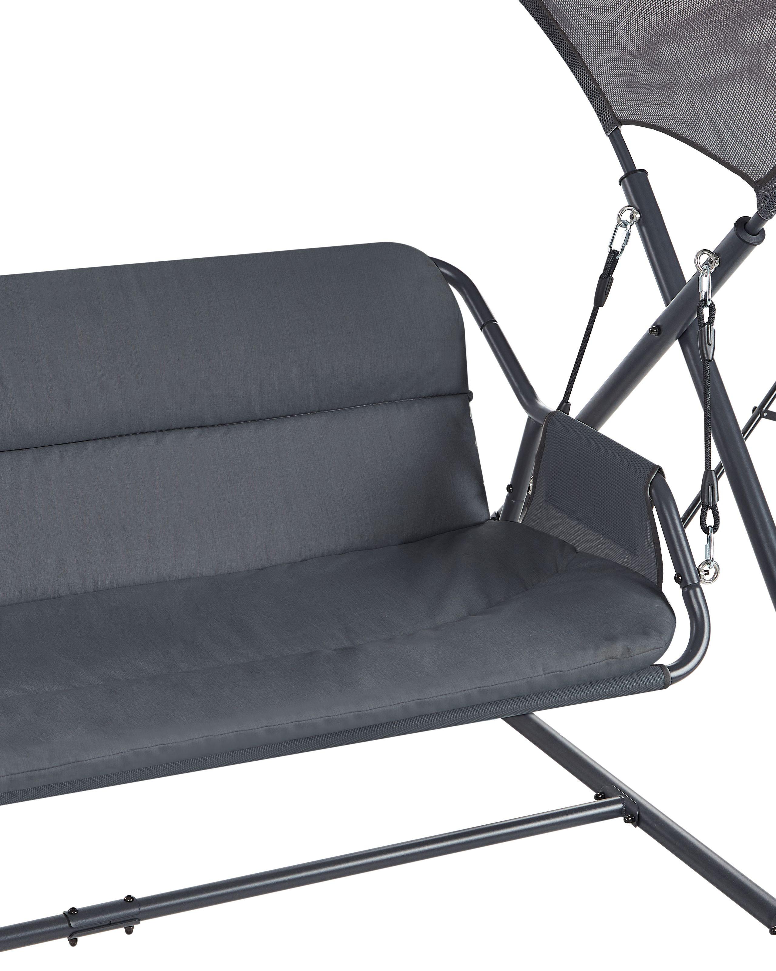 Beliani Hollywoodschaukel aus Stahl Mediterran SOLAGNA